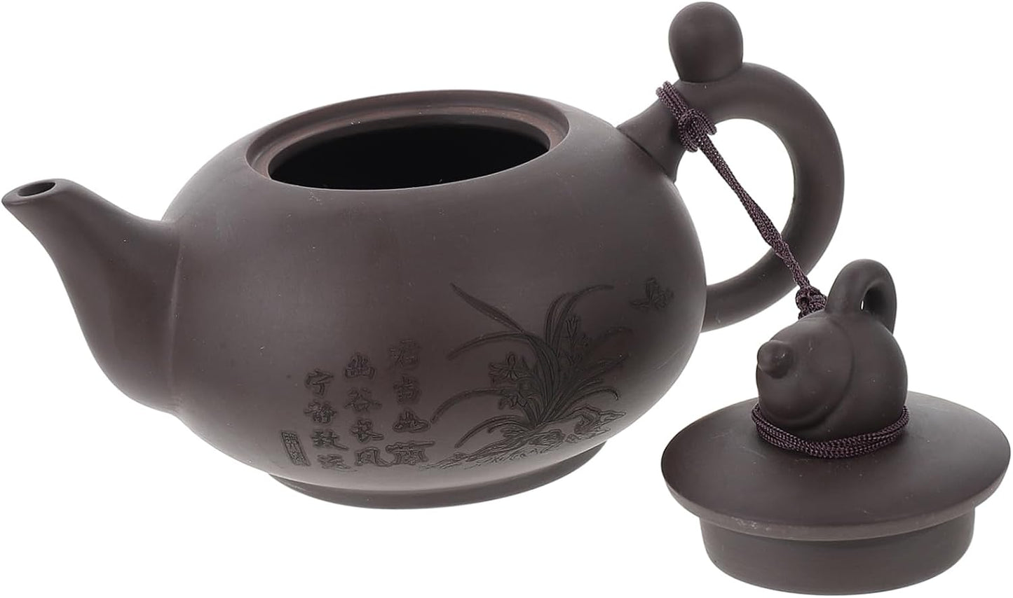 FUNOMOCYA 1pc Teapot Stovetop Whistling Kettle Whistle Ceramic Tea Pot Zisha Clay Tea Pot Coffee Espresso Pot Retro Tea Pot Japanese Tea Pot Tea Making Pot Antique Ceramics Concentrate