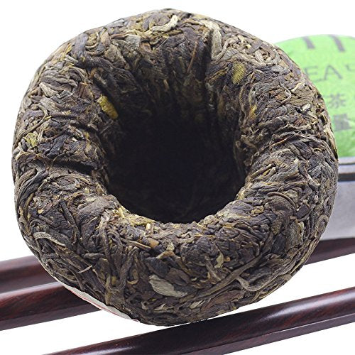 Raw Puerh Tea-Sheng Puer Tea-Uncook Pu-erh Tea Tuo Cha-Unfermented Chinese Pu'erh Tea - 100g/3.5oz With Can Pack