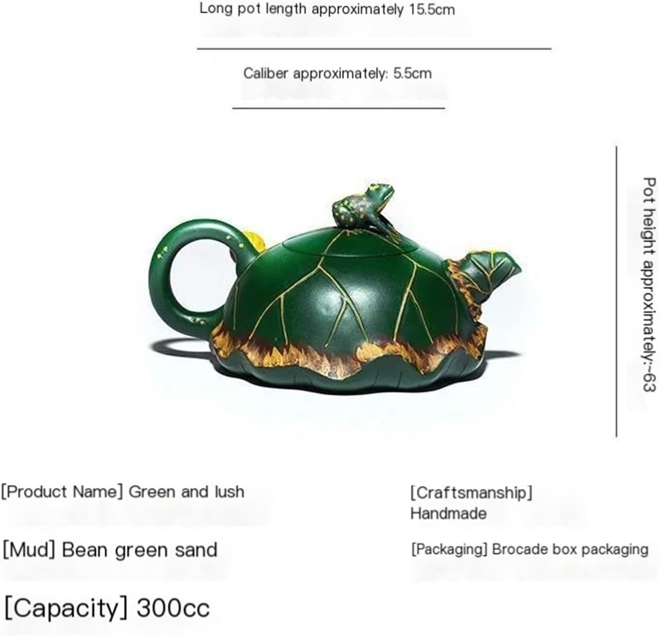 Afternoon Tea Set Handmade Yixing Clay Teapot Bean Green Sand Green Kung Fu Tea Set Chinese Teapot 300ml Tea Set for Adults