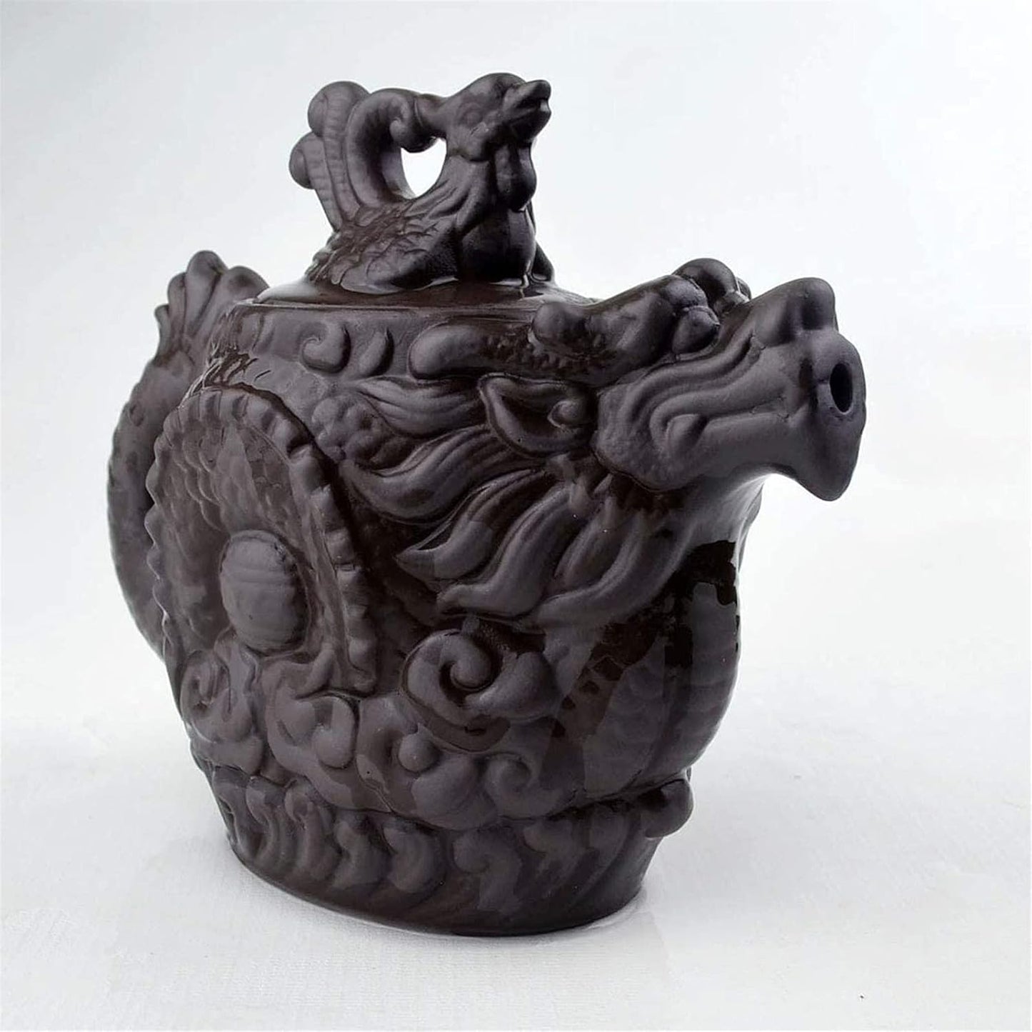 Teapot Chinese Yixing Dragon Phoenix Zisha Gongfu Tea Pots Zini for Loose Tea ( Size : 18oz )