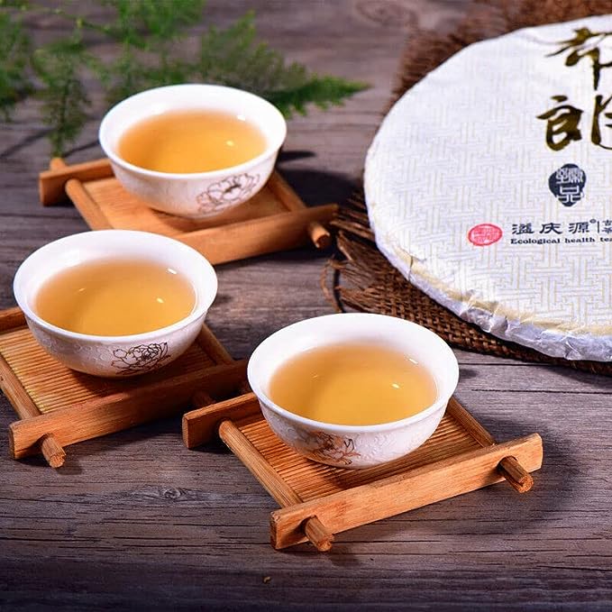 Pressed Tea Cake Yunnan Organic Old Tree Puerh Aged Pu'er Raw Tea Green Tea 357g