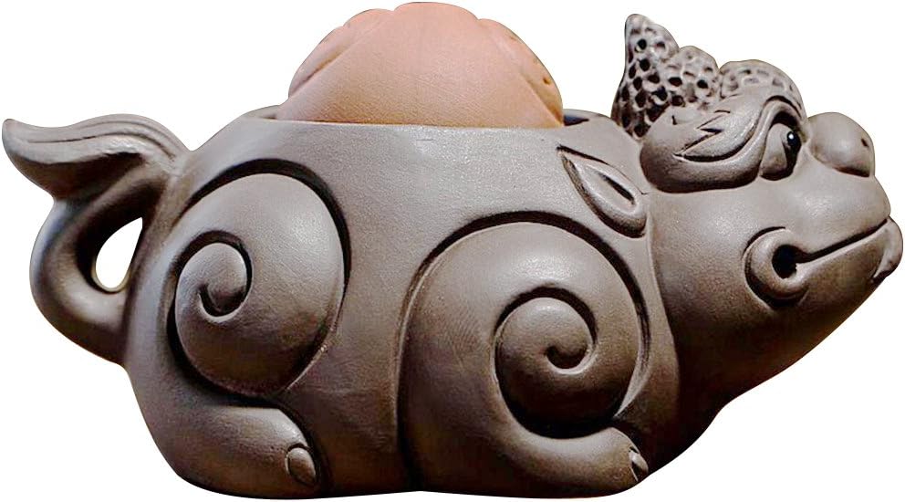 Chinese Zisha Tea Pet/Kungfu Tea Tray Accessories, Handmade, Purple Clay Tea Pet for Kungfu Tea Tray A for Tea Lovers