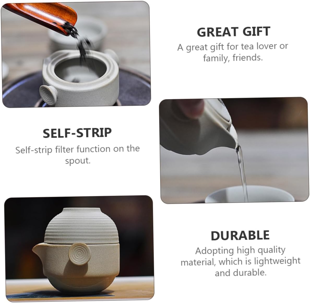 Cabilock 1 Set Set Teapot Vintage Ceramic Tea Fine Bone China Mugs Tea Serving Pitcher Tea Pots Loose Leaf Tea Kettle Zisha Tea Pot Gongfu Tea Pot Portable Travel Pottery Medicine Pot