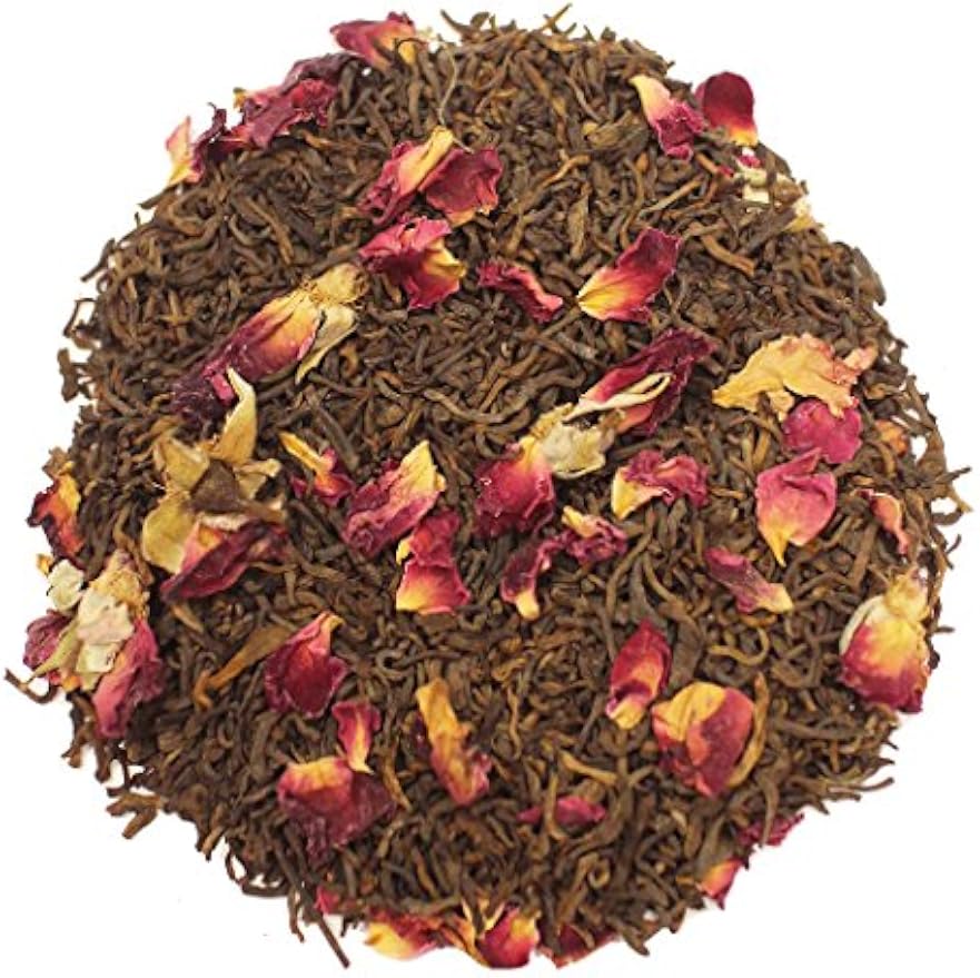 The Tea Farm - Puerh Rose Loose Floral Tea - Loose Leaf Puerh Tea (2 Ounce Bag)