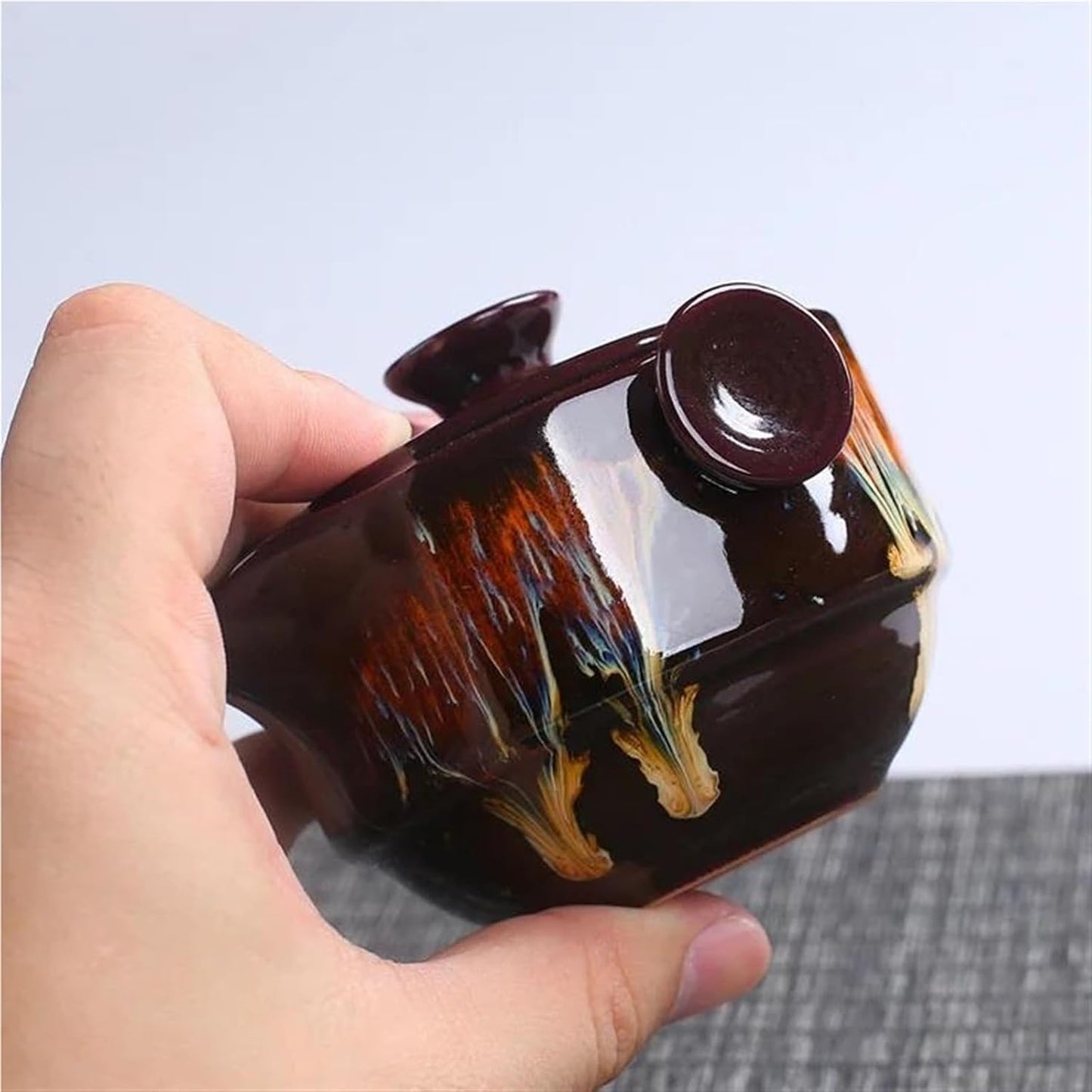 FUTWIZ Afternoon Tea Set Kiln Change Travel Tea Set Portable Bag1 Pot2cups Outdoor Car Teapot Quick Guest Cup Puer Tea Drinkware Teaware Porcelain Tea Set for Adults