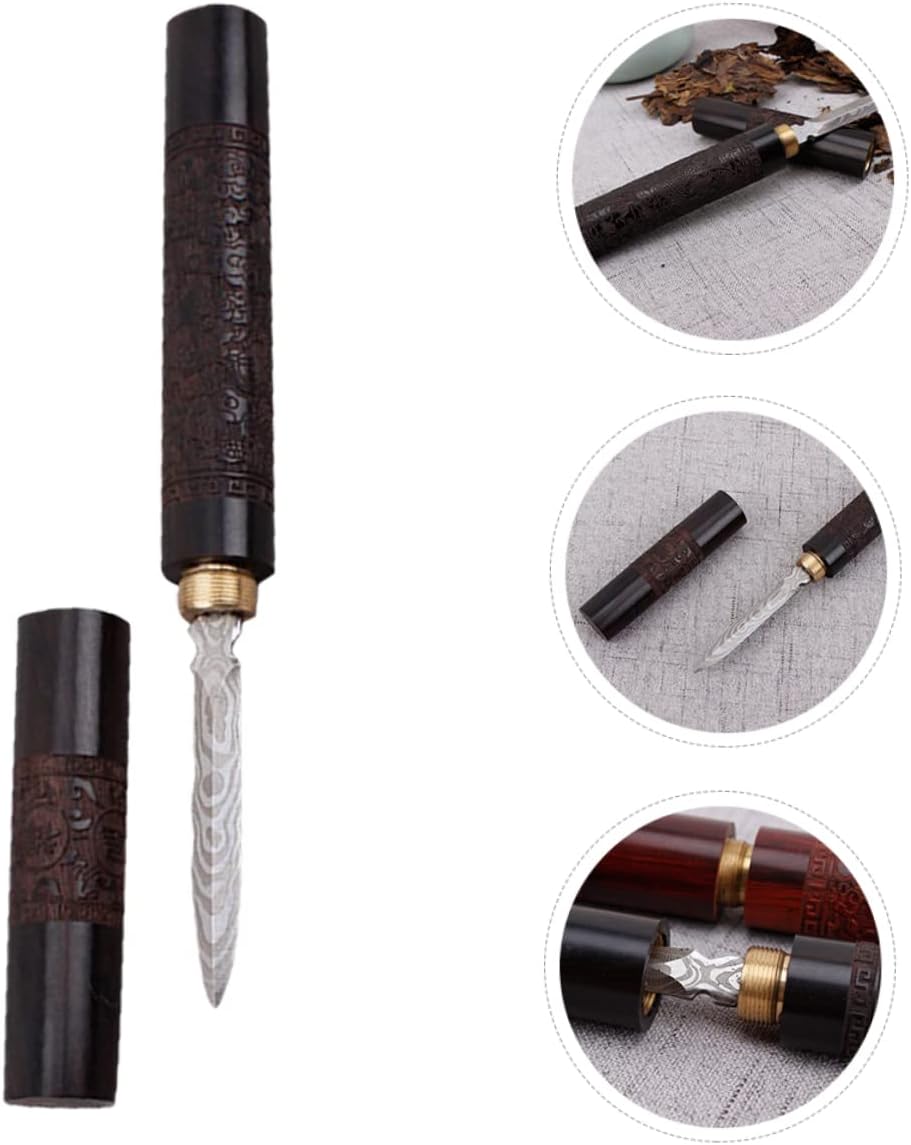 HOMSFOU 2 Pcs Tea Needle Tea Makers for Iced Tea Puerh Tea Ice Pick Carving Tea Knives Tea Brick Tea Brick Tea Cone Japanese Tools Tea Ware Accessories Set Wood Tea Cake