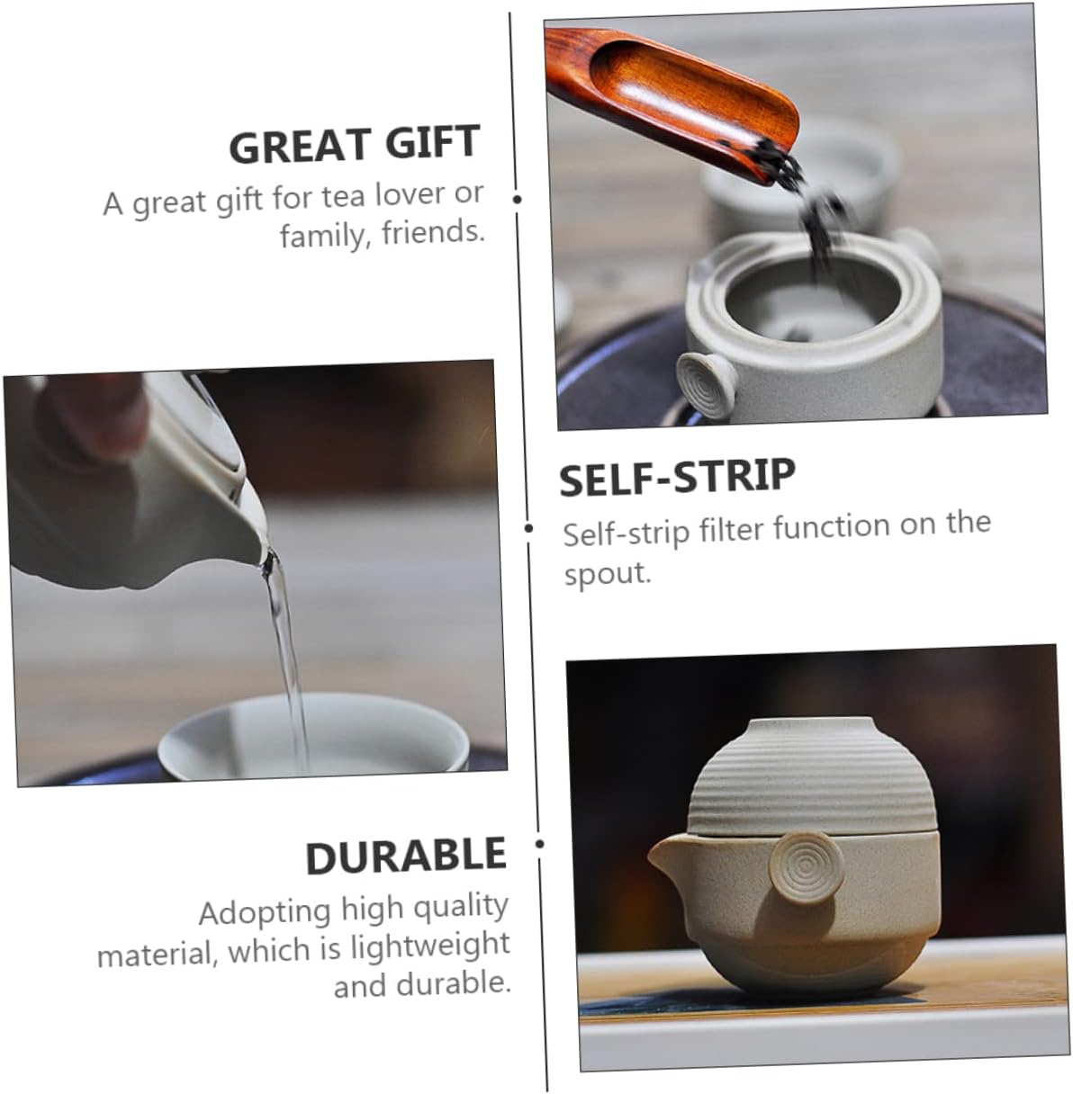 Cabilock 1 Set Set Teapot Vintage Ceramic Tea Fine Bone China Mugs Tea Serving Pitcher Tea Pots Loose Leaf Tea Kettle Zisha Tea Pot Gongfu Tea Pot Portable Travel Pottery Medicine Pot