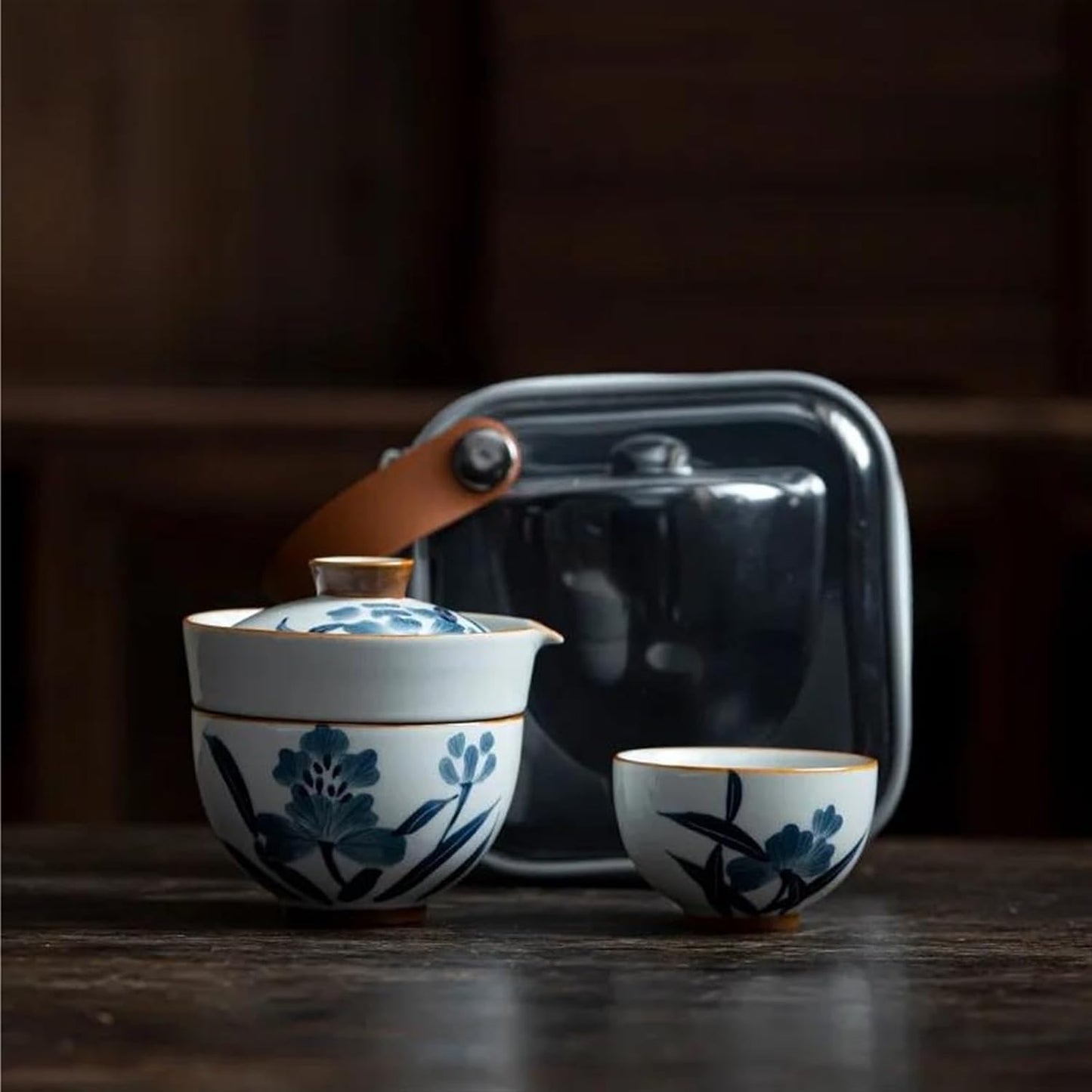 FUTWIZ Afternoon Tea Set Hand Painted Taraxacum Tea Set Kit Retro Set of Cups Teapot and Cup Set 1 Bowl 2 Cups Tea Making Picnic Stock Bags Tea Ceremony Tea Set for Adults