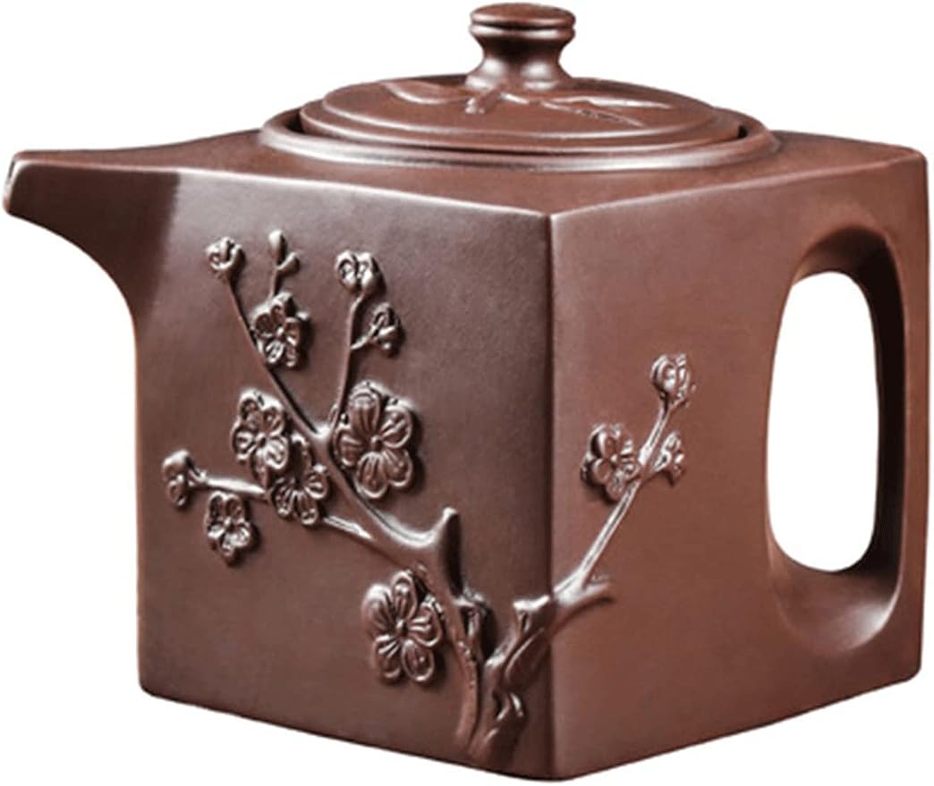 Kettle Teapot Zisha Pot Stainless Steel Filter Teapot Large-capacity Square Plum Bamboo Pot Kung Fu Tea Set Tea Bowl Cup Set