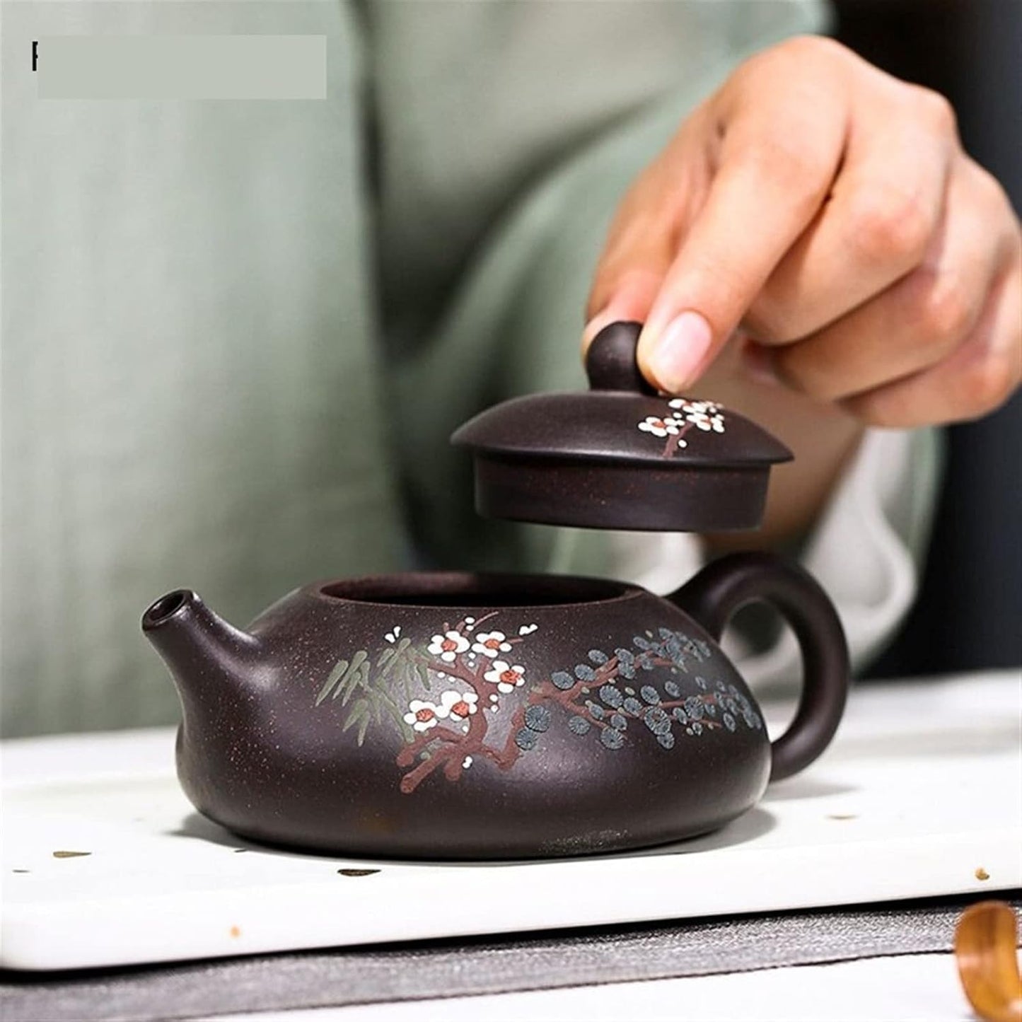 INEOUT Teapot Zisha Teapot Tea Ball Pot Handmade Raw Ore East Tea Set