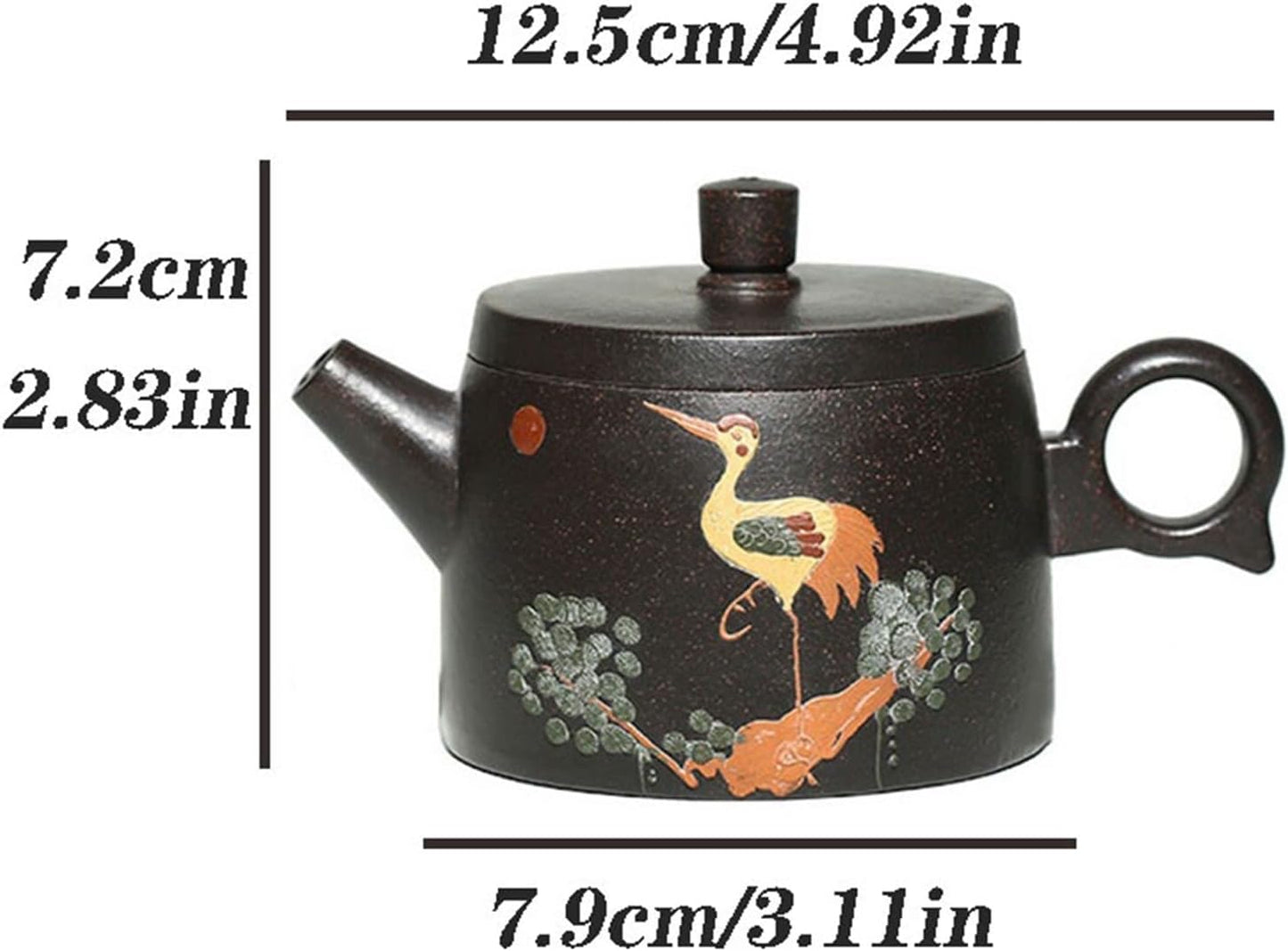 Teapot 180ML Small Single Teapot Handmade Zisha Teapot Delicate Crane Pattern Kung Fu Teapot Durable Tea Maker Tea Kettle