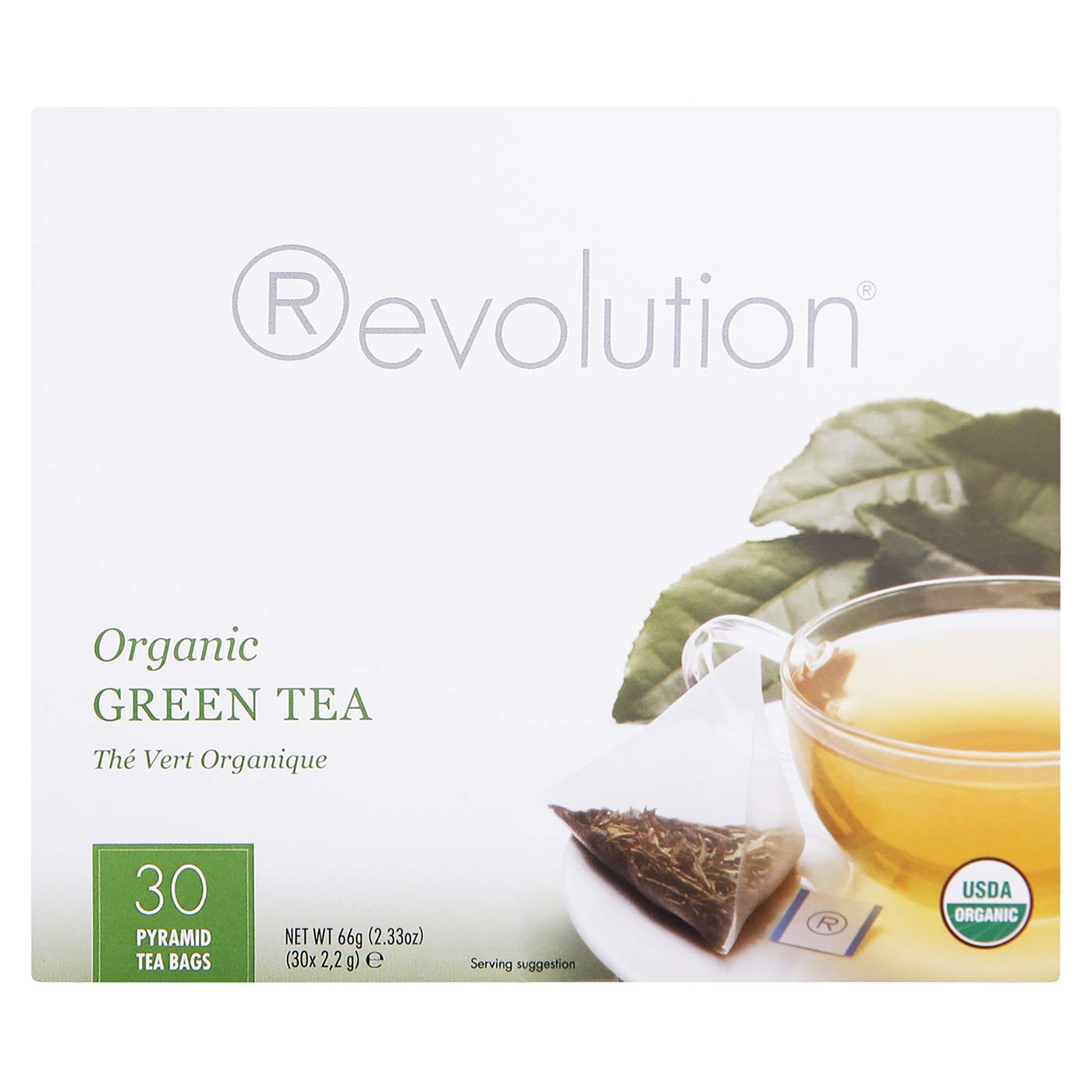Revolution Tea - Mesh Infuser Full Leaf Tea - Organic Green Tea - 30 Bags