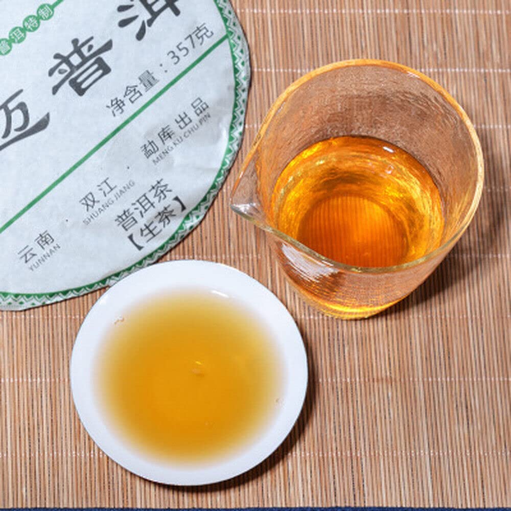 Puerh Green Tea Antique Organic Jingmai Old Pu-erh Tea Pu'er Raw Tea Cake 357g