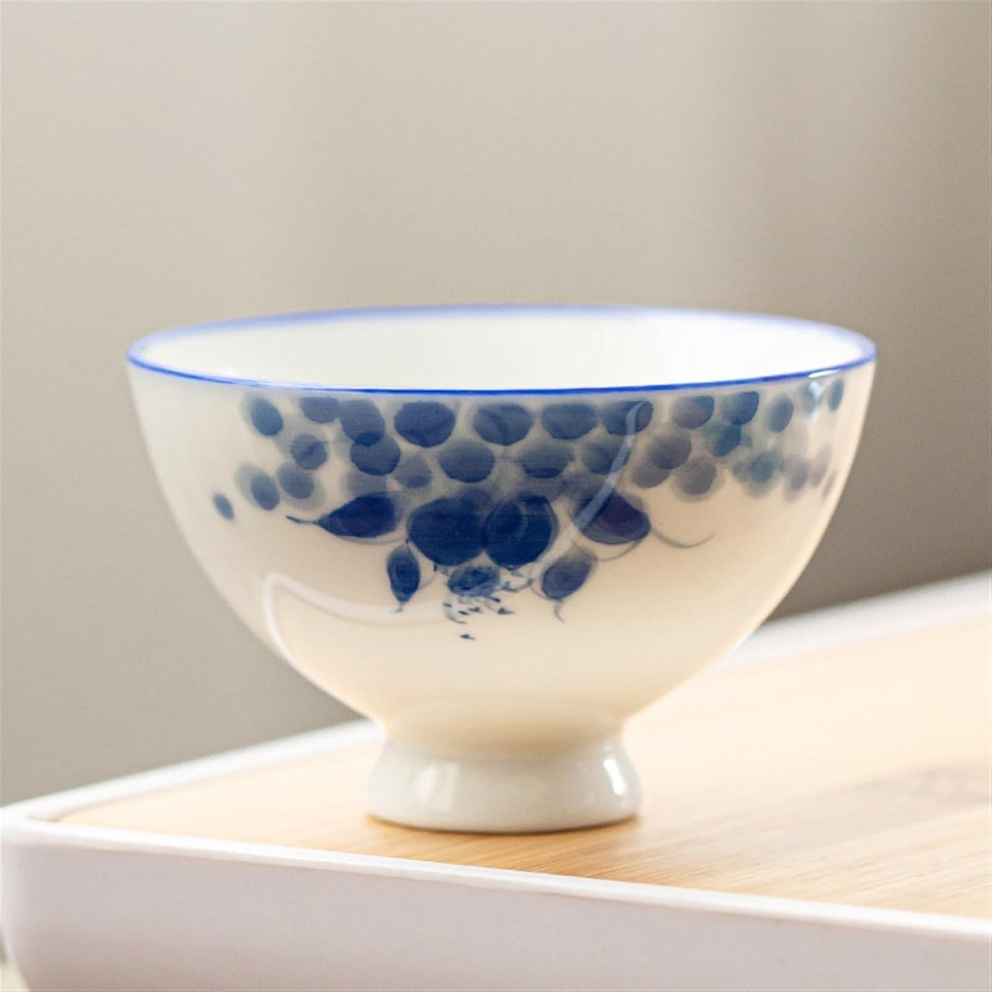 HMLTD Chinese/Japanese Tea Set Hand-Painted Ceramic Tea Cup White Ceramic Tea Cup Kung Fu Tea Cups Traditional Chinese Elegance Portable Teapot Set Tea Gift set (Size : D)