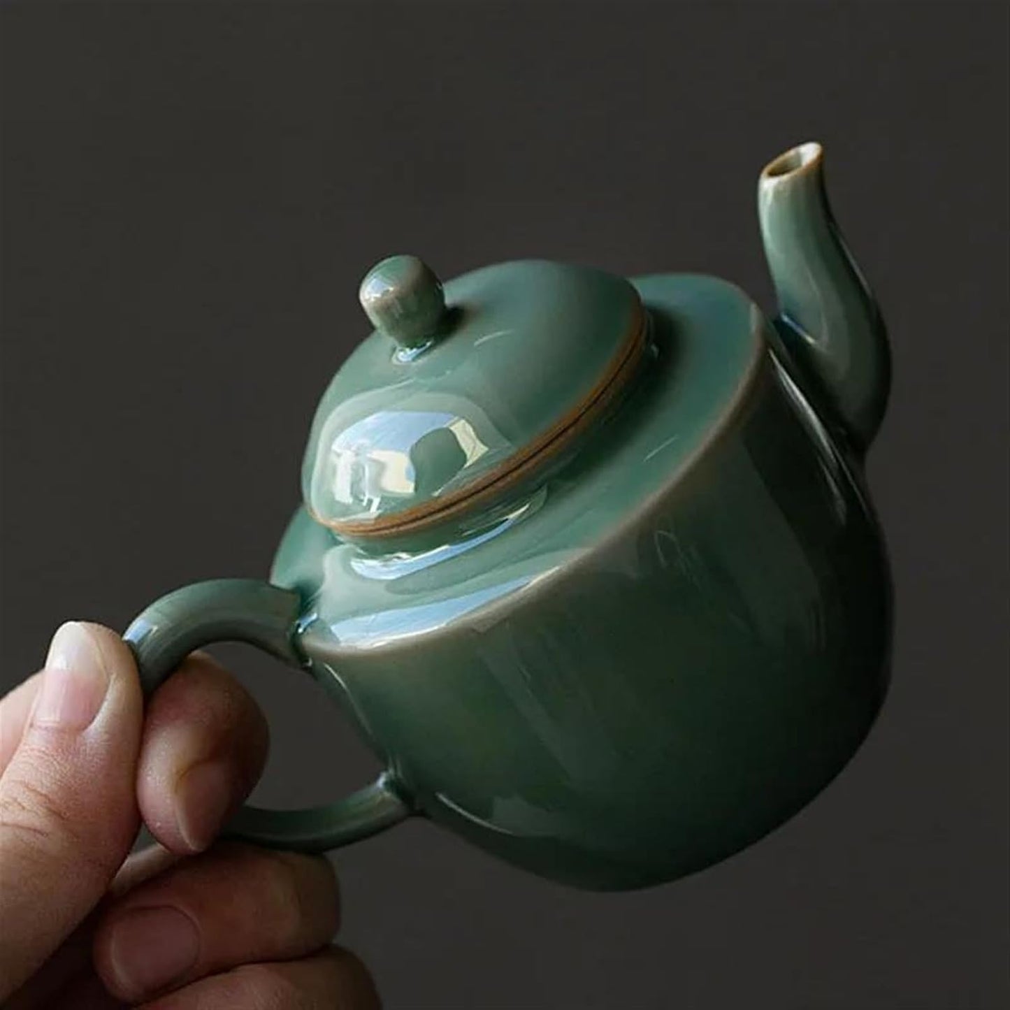 Afternoon Tea Set 125ml Celadon Ceramic Teapot Handmade Tea Maker Small Tea Pot With Filter Hole Household Single Tea Set For Adults