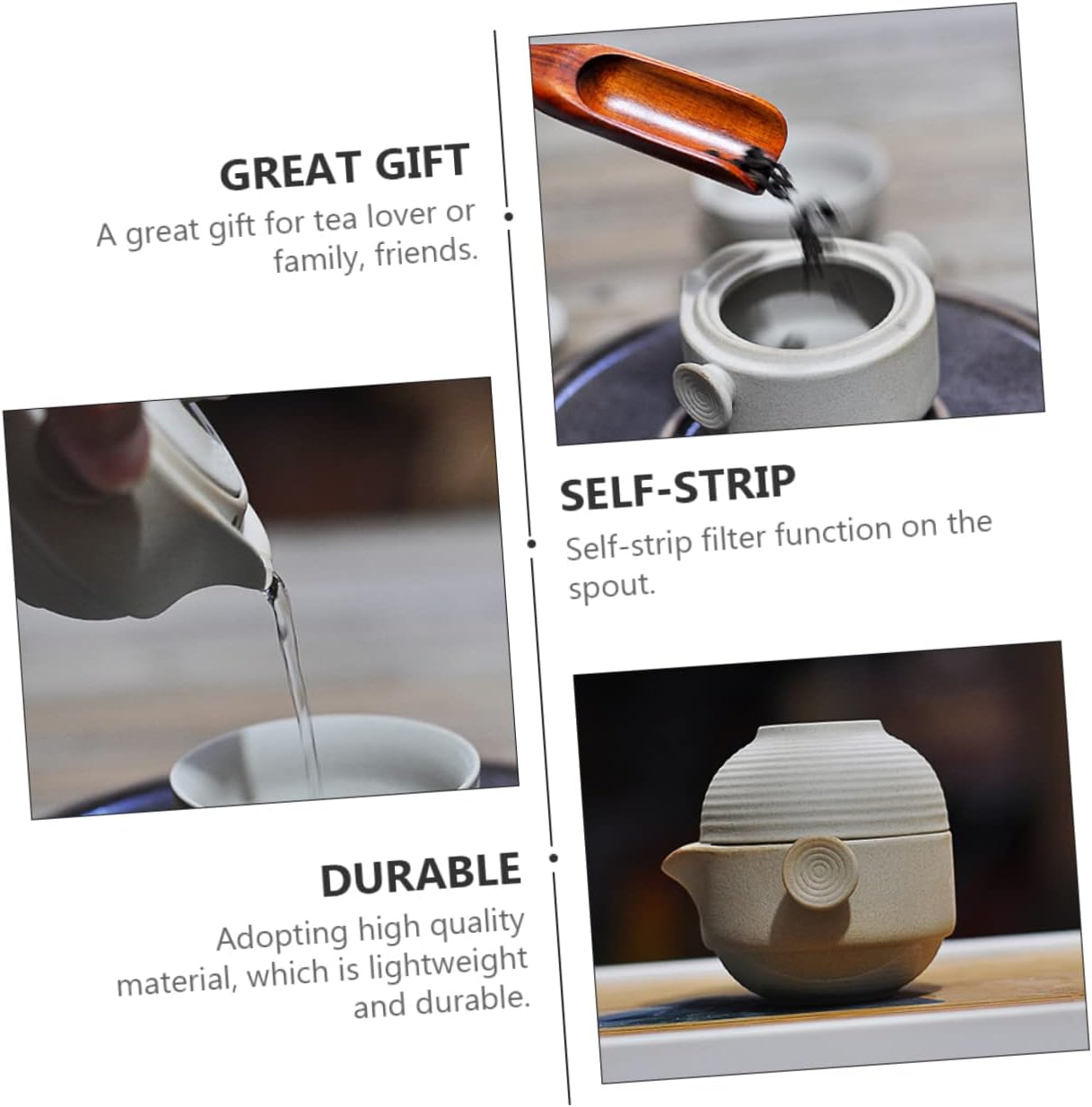 BESTOYARD 1 Set Set Teapot Tea Pots Enamel Medication Pot Gongfu Tea Pot Tea Strainer Pot Tea Kettle Pot Tea Serving Pitcher Ceramic Tea Zisha Tea Pot Travel Portable Pottery