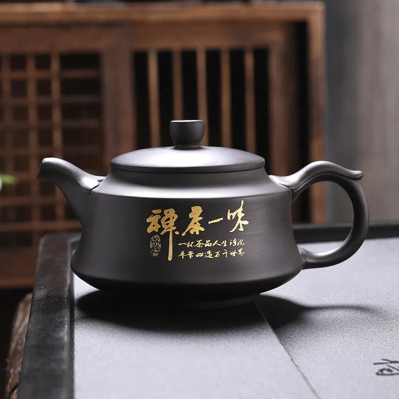 200cc Authentic Yixing Purple Clay Teapot Raw Ore Zhu Mud Filter Tea Infuser Handmade Beauty Tea Pot Chinese Zisha Teaware