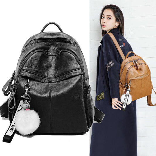 Genuine Cowhide Multifunctional Backpack for Women, Practical Fashionable Travel Daypack, Versatile Leather Bag for Ladies