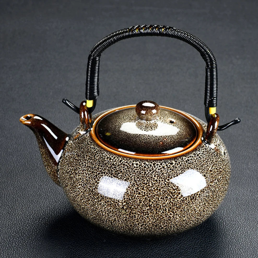 700ML Ceramic Teapot Home Handle Pot Tea Room Accessories Kiln Change Tea Pot For Tea Brewing In Mug Beauty Health Tea Set