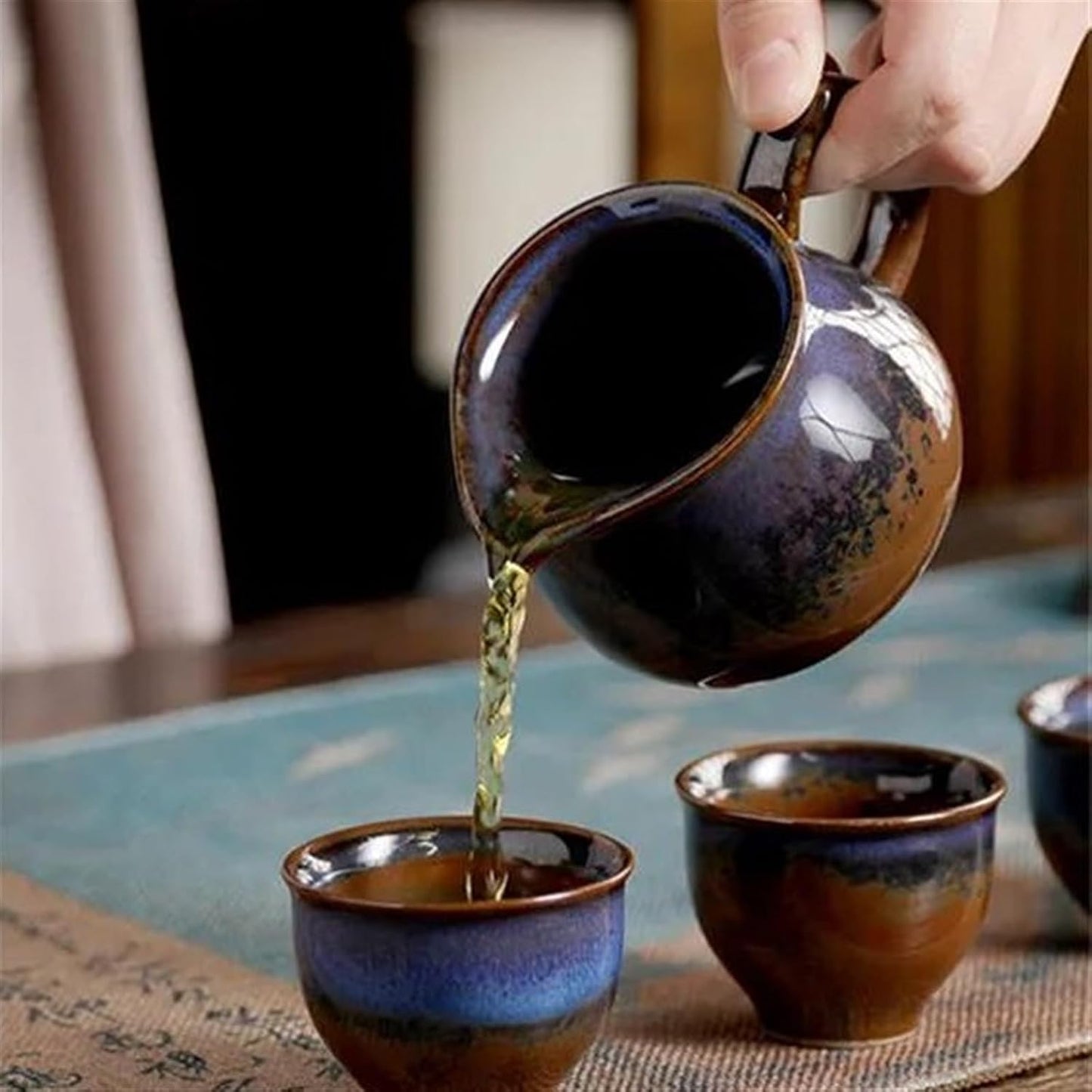 Afternoon Tea Set Chinese Portable Tea Set Ceramic Outdoor Travel Afternoon Teapot Set Crockery Porcelain Tea Cup Set Teaware Sets Gift For Friend Tea Set For Adults (Size : F)