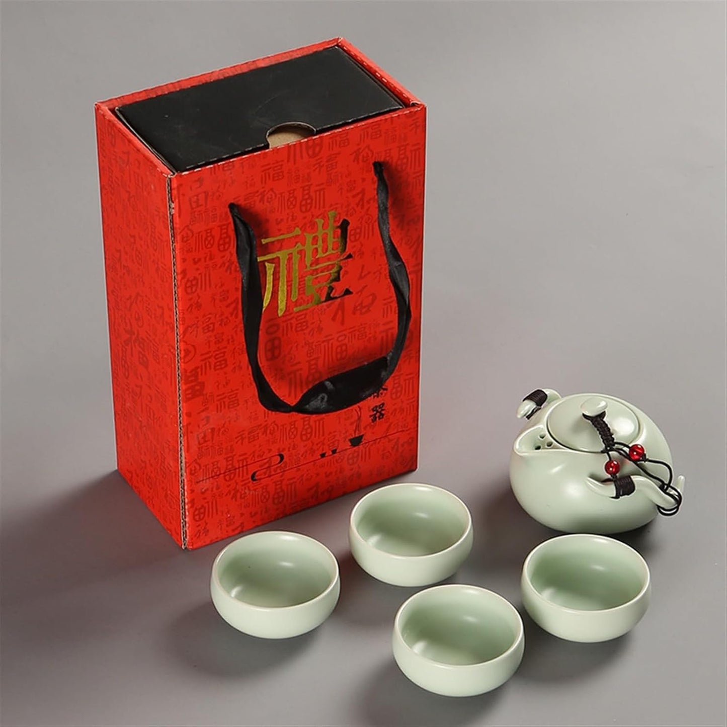Chinese/Japanese Tea Set New Chinese Tea Gift Travel Tea Set Kung Fu Tea Set Portable Teapot Porcelain Teaset Gaiwan Tea Cups of Tea Ceremony Tea Tool Portable Teapot Set Tea Gift set (Size : White 3