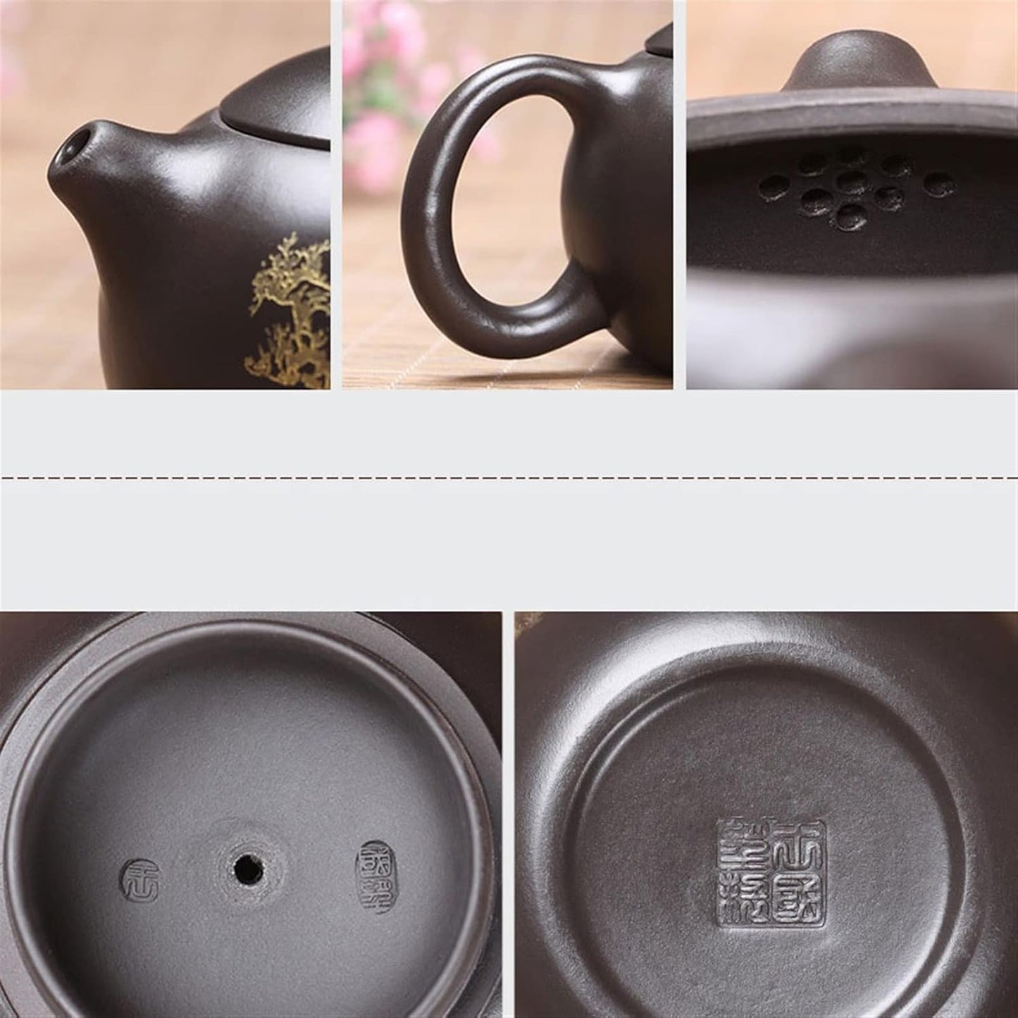 Teapot Chinese Zisha Xishi Handmade Teapot Pu'er Tea Set Small Exquisite and Durable Tea Maker 250ML Tea Kettle