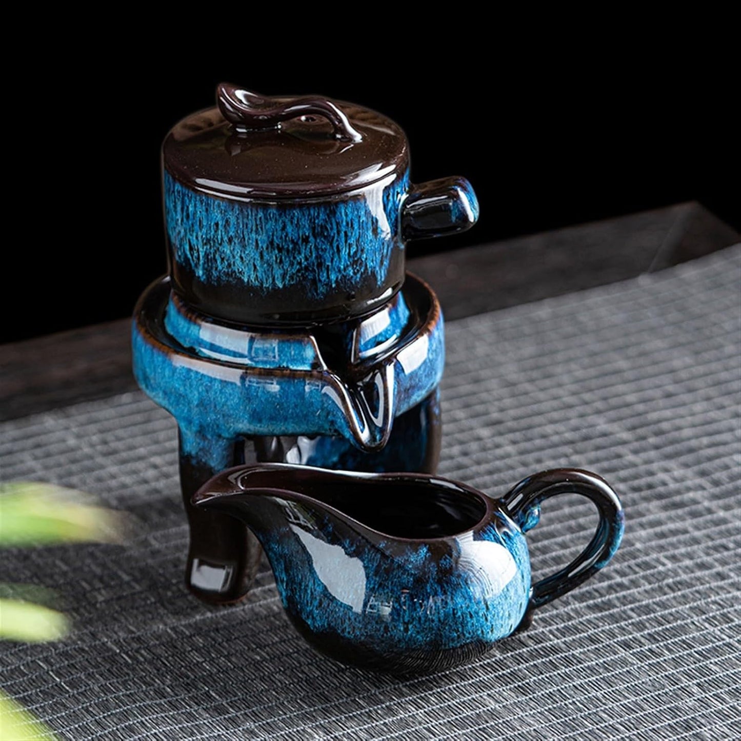 Chinese/Japanese Tea Set 10 Pcs High-end Kung Fu Tea Set Chinese Tea Set Automatic Tea Set Bone China Teapot And Tea Cup Set Travel Tea Set For 8 People Portable Teapot Set Tea Gift set (Size : 10 pi