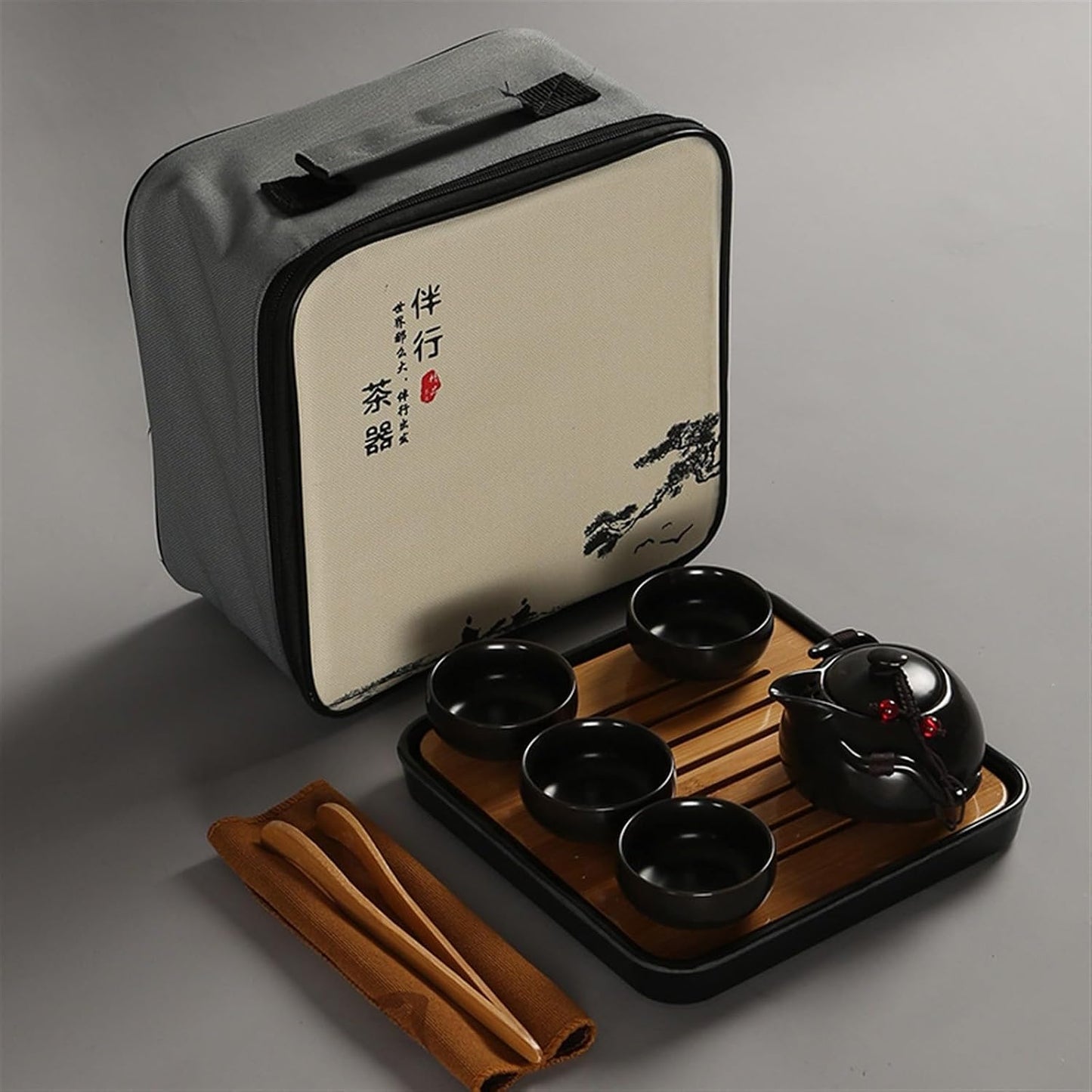 Chinese/Japanese Tea Set New Chinese Tea Gift Travel Tea Set Kung Fu Tea Set Portable Teapot Porcelain Teaset Gaiwan Tea Cups of Tea Ceremony Tea Tool Portable Teapot Set Tea Gift set (Size : White 3