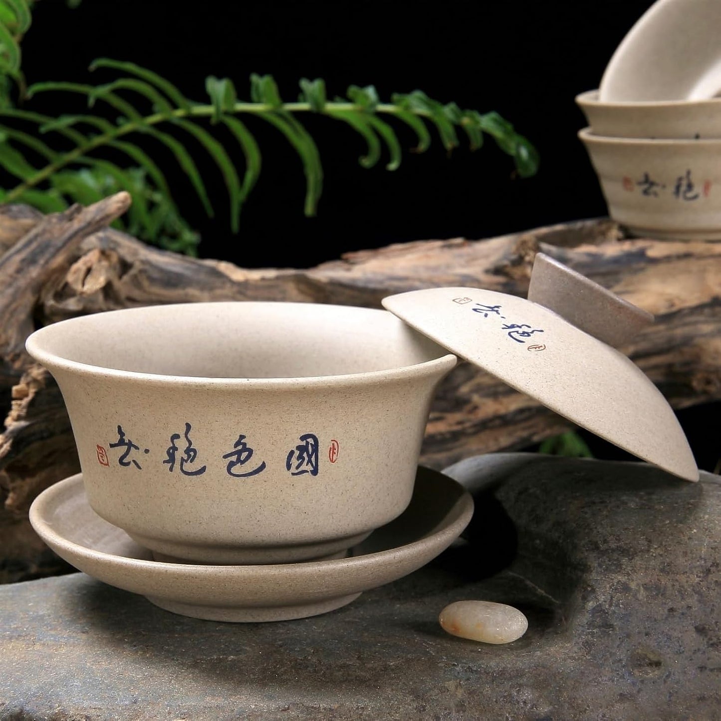 Chinese/Japanese Tea Set Chinese Kung Fu Teapot Pottery Clay Tea Cup Classical Gaiwan Traditional Handmade Tea Set Cup Portable Teapot Set Tea Gift set (Size : A)
