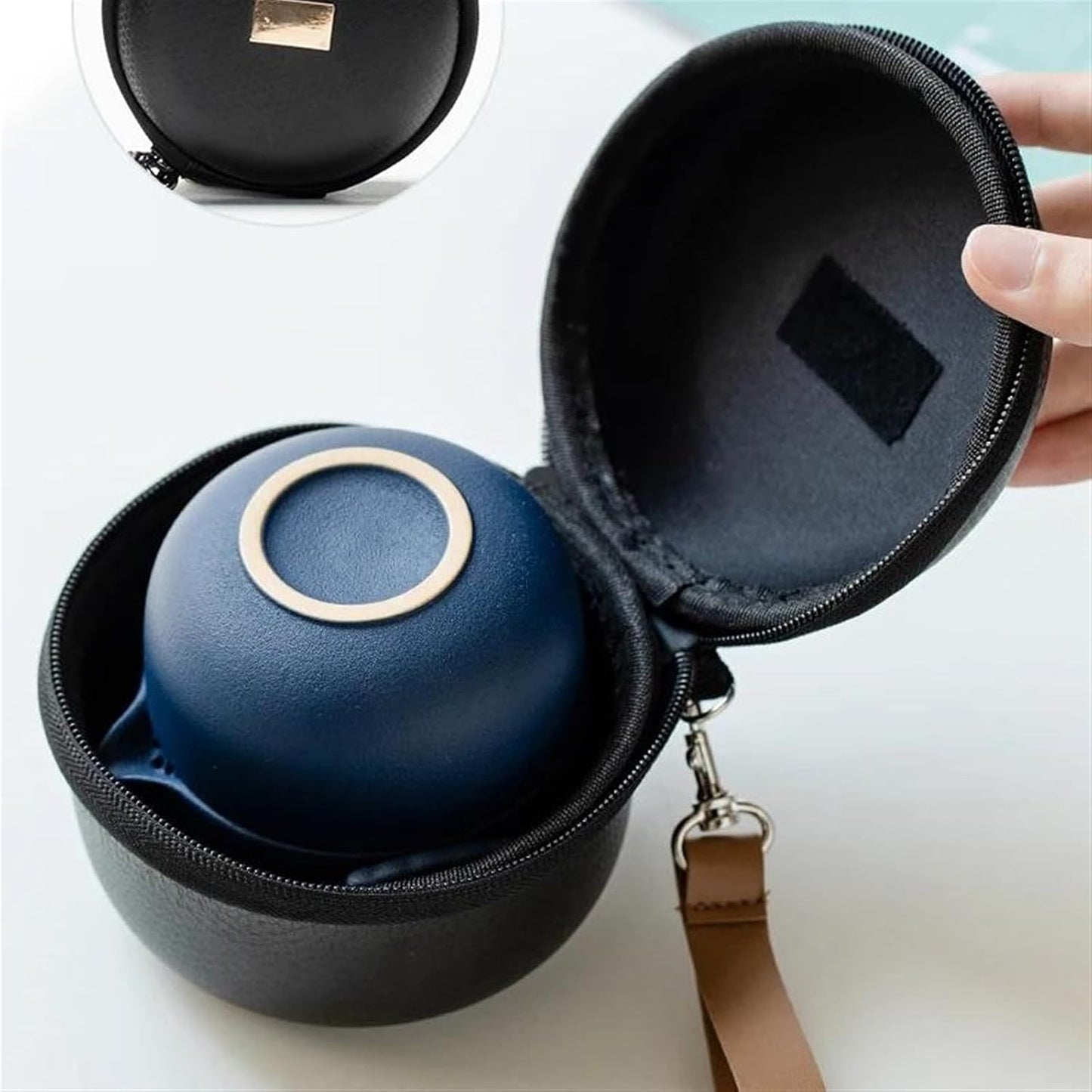 FUTWIZ Afternoon Tea Set Ceramic Teapot Teacup A Tea Sets Portable Travel Tea Set with Travel Case Tea Set for Adults (Color : B)