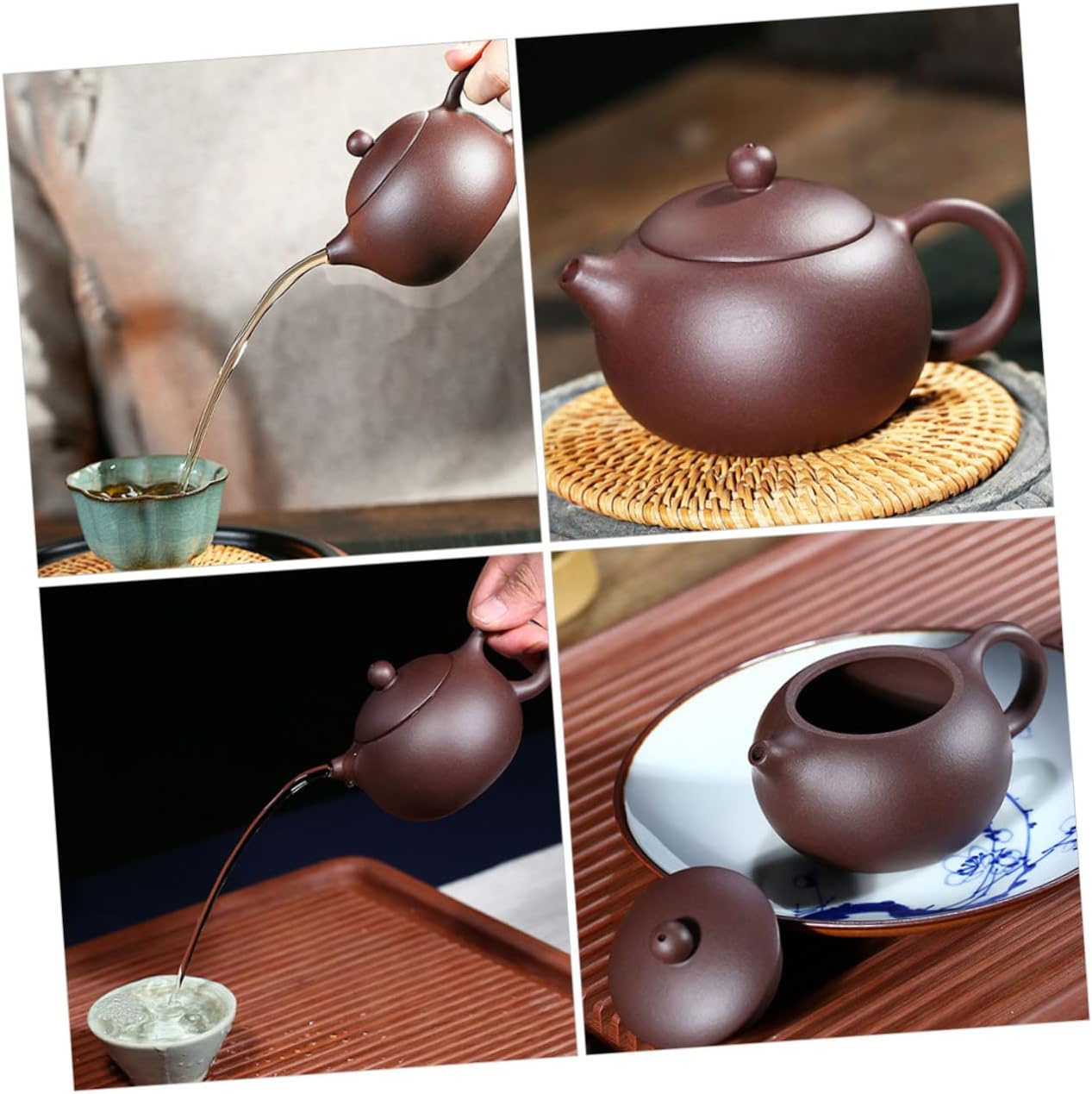 FUOYLOO Clay Teapot Purple Sand Teapot Chinese Ceramic Genuine Clay Japanese Teapot Zisha Teapot Kung Fu Chinese Teapot Clay Loose Leaf Tea Maker Shih Tzu Pot Office Vintage Purple Clay