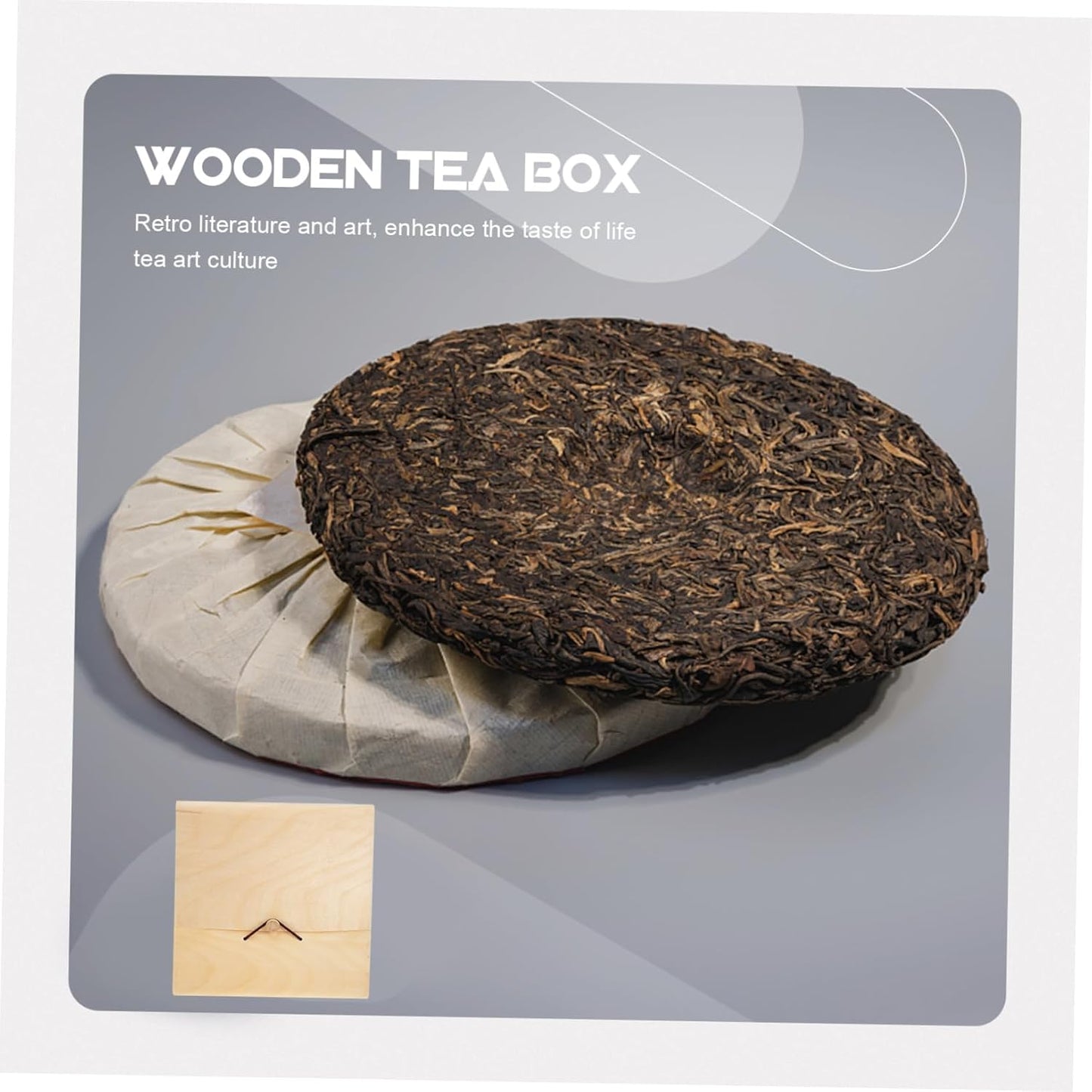 SWOOMEY tea cake box tea display tea leaf case tea chest loose tea container compressed puerh tea storage puerh tea cake holder tea bag case cake container Tea Holder gift wooden saucer