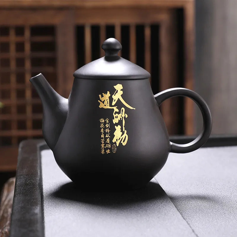 200cc Authentic Yixing Purple Clay Teapot Raw Ore Zhu Mud Filter Tea Infuser Handmade Beauty Tea Pot Chinese Zisha Teaware