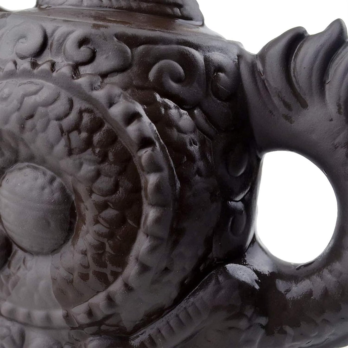 Teapot Chinese Yixing Dragon Phoenix Zisha Gongfu Tea Pots Zini for Loose Tea ( Size : 18oz )