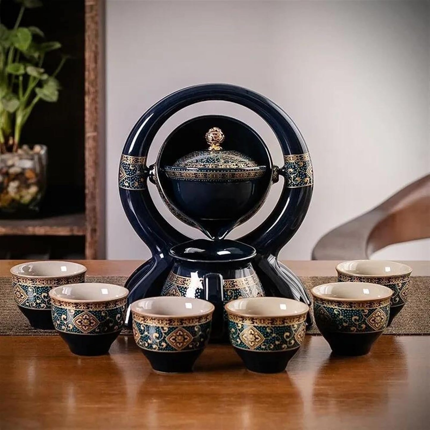 Afternoon Tea Set Chinese Portable Tea Set Ceramic Outdoor Travel Afternoon Teapot Set Crockery Porcelain Tea Cup Set Teaware Sets Gift For Friend Tea Set For Adults (Size : F)