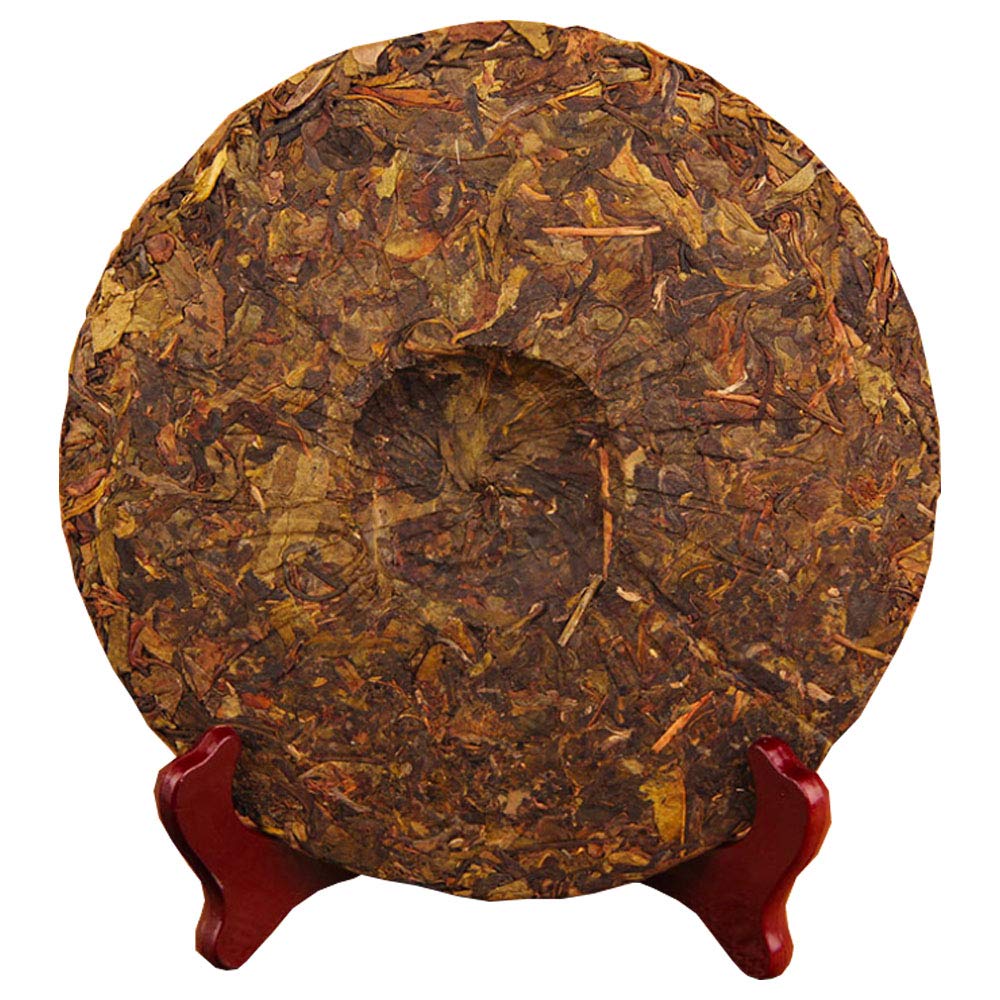 357g Big Leaves Raw Puerh Tea Cake- 2014yr Green Puer Tea- Sheng Bing Pu'erh Tea Cake - Uncook Pu'erh Tea