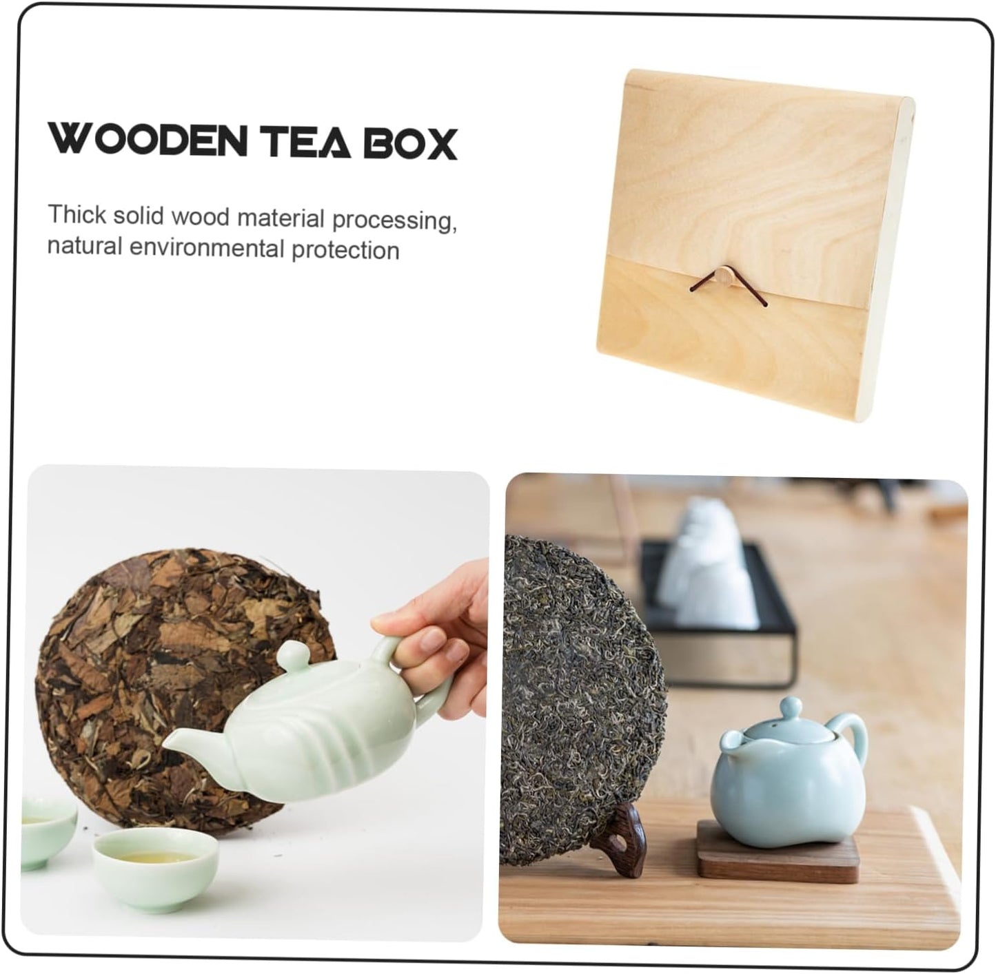 SWOOMEY tea cake box tea display tea leaf case tea chest loose tea container compressed puerh tea storage puerh tea cake holder tea bag case cake container Tea Holder gift wooden saucer