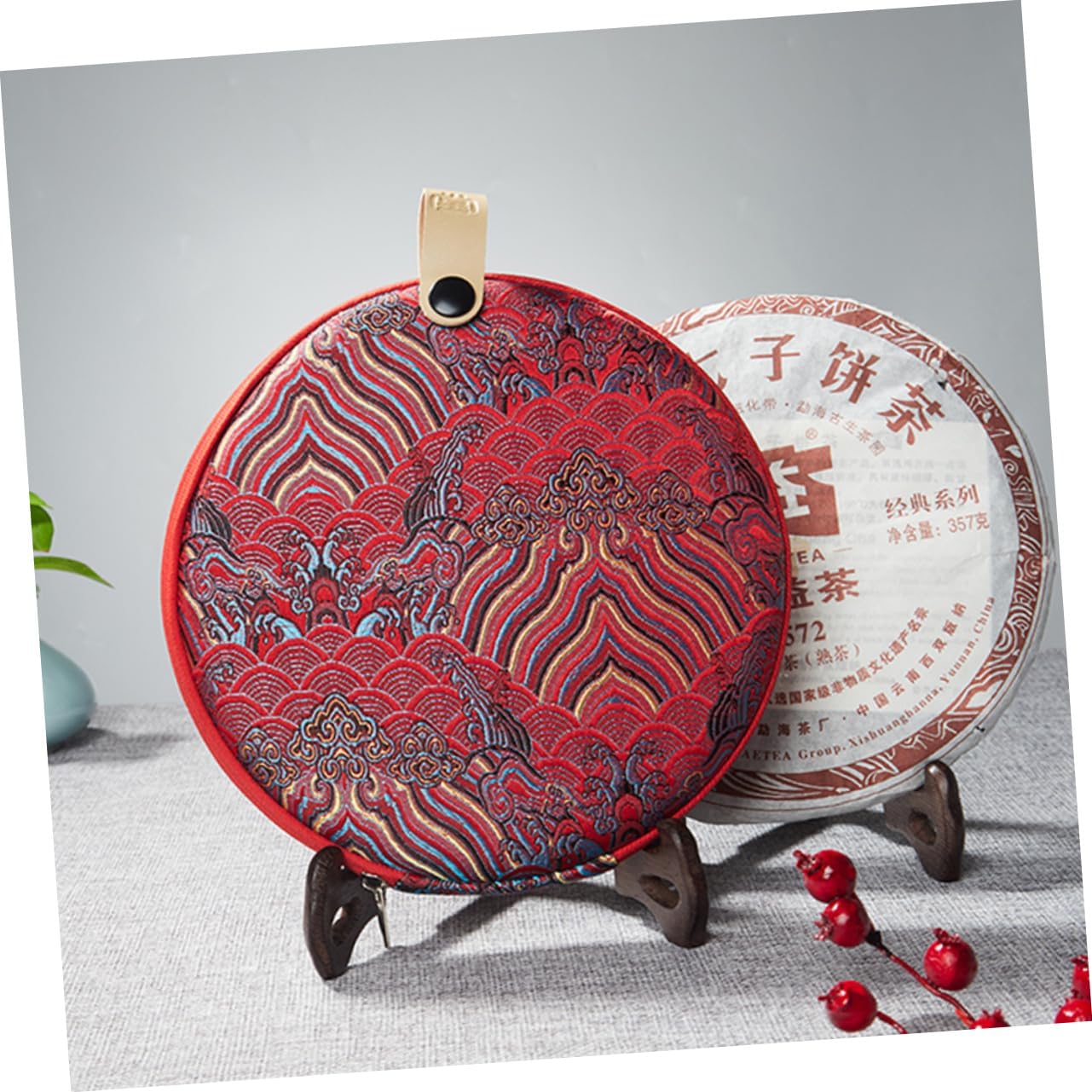 OKUMEYR Tea Cake Storage Bag Tea Cake Container Loose Leaf Holder Tea Container Puer Tea Cake Bag Pu Tea Cake Tea Chest Gift Bags Pu'er Tea Cake Bag Cloth Travel China Multifunction