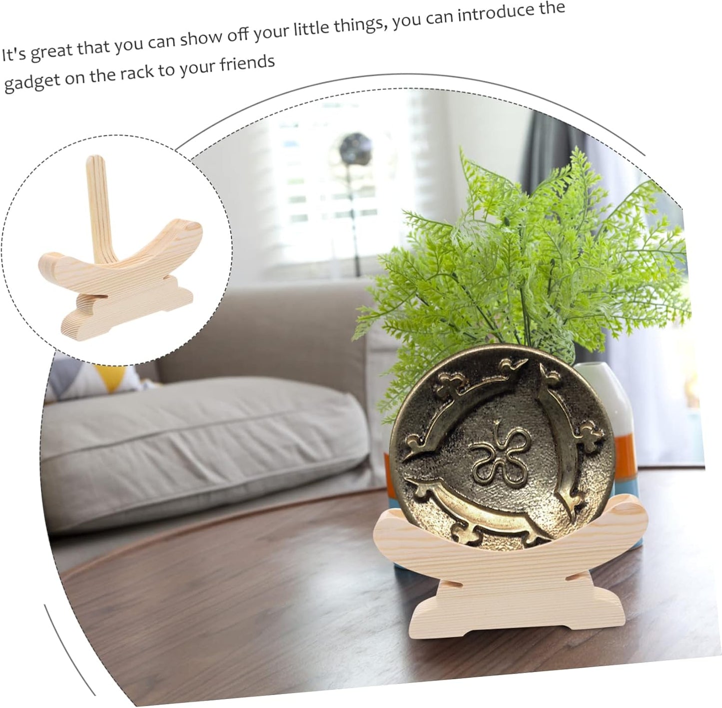 Anneome Puer Tea Cake Stand Wood Folding Easel Puer Tea Shelf Pu Tea Cake Shelf Wood Tea Shelf Wedding Easel Tea Plate Display Rack Puerh Tea Cake Ripe Tablet Stand Pu'er Tea Wooden