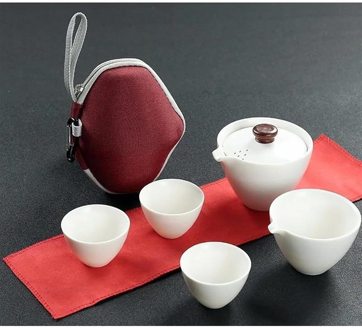 Afternoon Tea Set Portable Outdoor Travel Coffee Tea Set Teaware with Storage Bag Teapot Teacup Chinese Kung Fu Tea Sets Kettle Coffee for Gift Tea Set for Adults