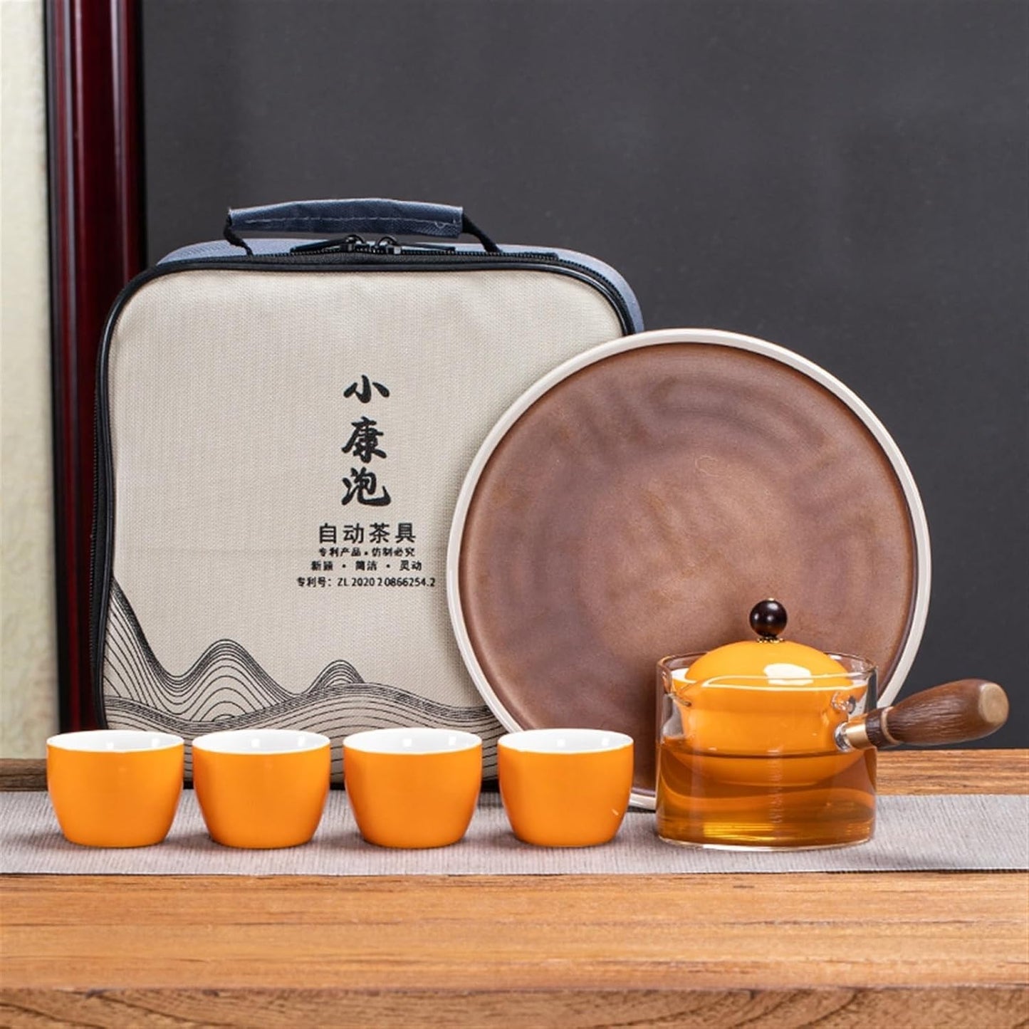 Chinese/Japanese Tea Set Portable Glass Ceramic Chinese Kung Fu Tea set Travel Tea Set Teaware Sets Teapot For Tea Teapot Tea Cup Set Tea Maker Infuser Portable Teapot Set Tea Gift set (Size : A pot