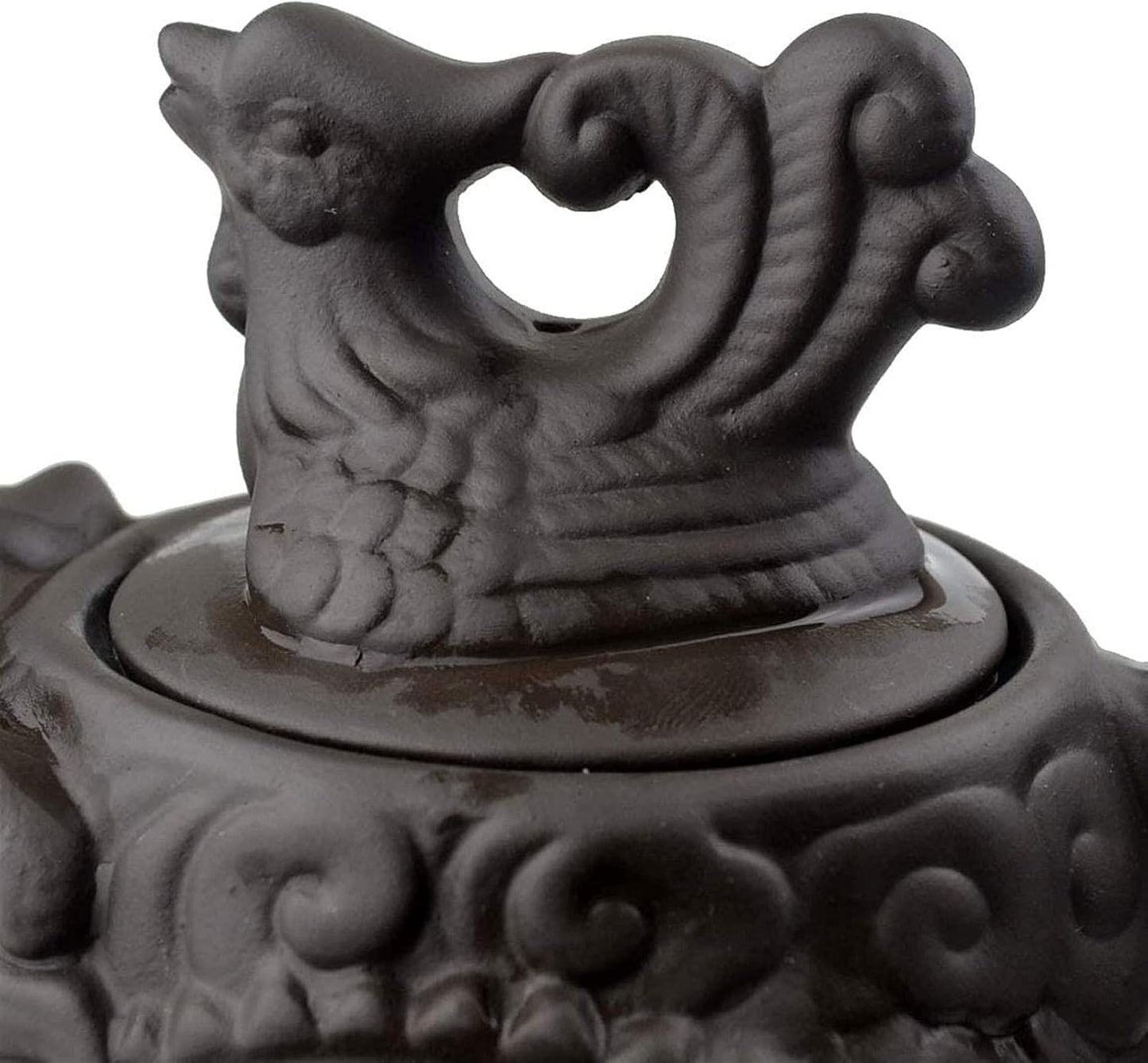 Teapot Chinese Yixing Dragon Phoenix Zisha Gongfu Tea Pots Zini for Loose Tea ( Size : 18oz )