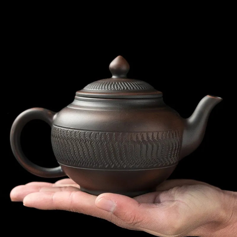 400ML Purple Pottery Pot Ceramic Kung Fu Teapot Tea Kettle Handmade Teapot Tea Maker Tea Set Small Teapot Teawater Sets