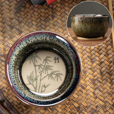 75ml / 60 ml Jianzhan Teacup Chinese zodiac Pattern Tea Bowl Kungfu Ceramic Tea Cup Coffee Mugs Ceremony Teaware Drinkware