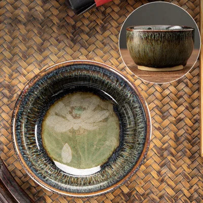 75ml / 60 ml Jianzhan Teacup Chinese zodiac Pattern Tea Bowl Kungfu Ceramic Tea Cup Coffee Mugs Ceremony Teaware Drinkware