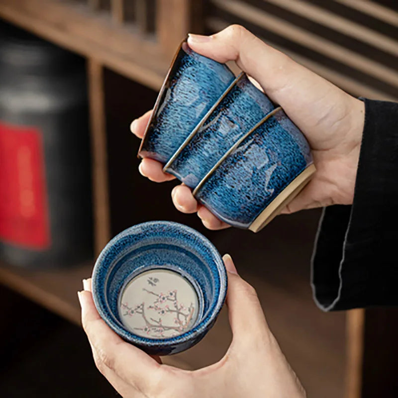 75ml / 60 ml Jianzhan Teacup Chinese zodiac Pattern Tea Bowl Kungfu Ceramic Tea Cup Coffee Mugs Ceremony Teaware Drinkware