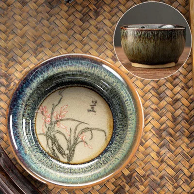 75ml / 60 ml Jianzhan Teacup Chinese zodiac Pattern Tea Bowl Kungfu Ceramic Tea Cup Coffee Mugs Ceremony Teaware Drinkware