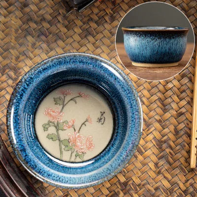 75ml / 60 ml Jianzhan Teacup Chinese zodiac Pattern Tea Bowl Kungfu Ceramic Tea Cup Coffee Mugs Ceremony Teaware Drinkware