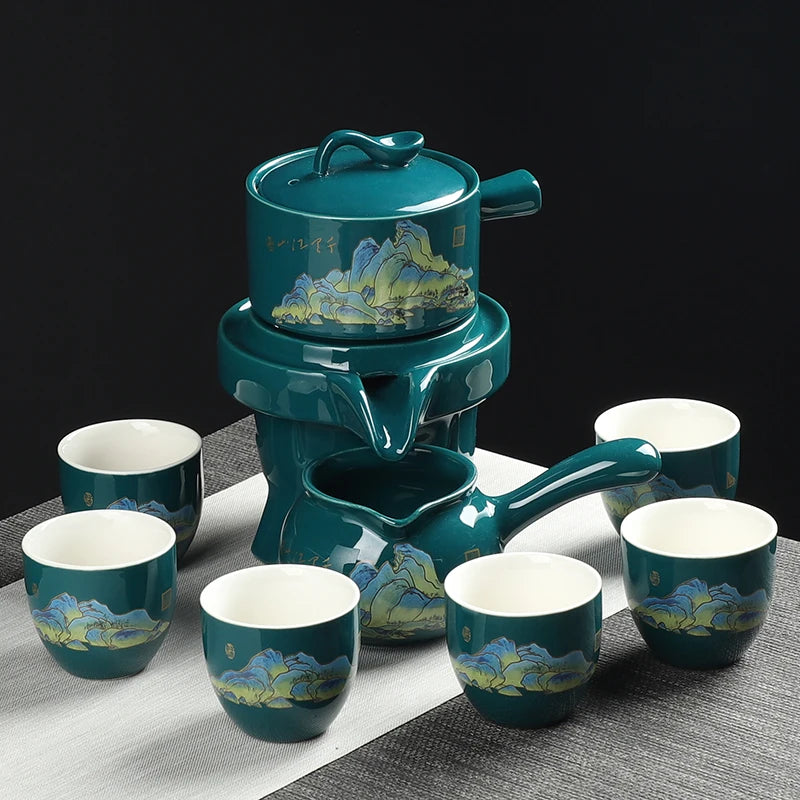 8 Pcs Ceramic Travel Tea Sets Chinese Portable Ceramic Bone China Teaset Gaiwan Teacup Porcelain Tea Cup The Kung Fu Teapot Set