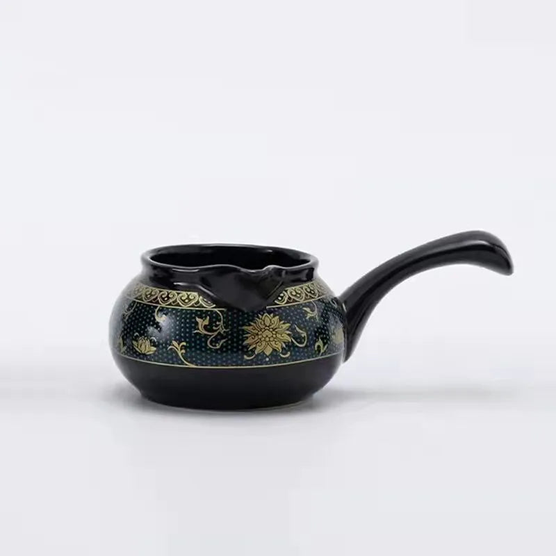8 Pcs Set Semi Automatic Tea Sets Chinese  Ceramic Purple Clay Tea Set  Tea Cup The Kung Fu Teapot Set